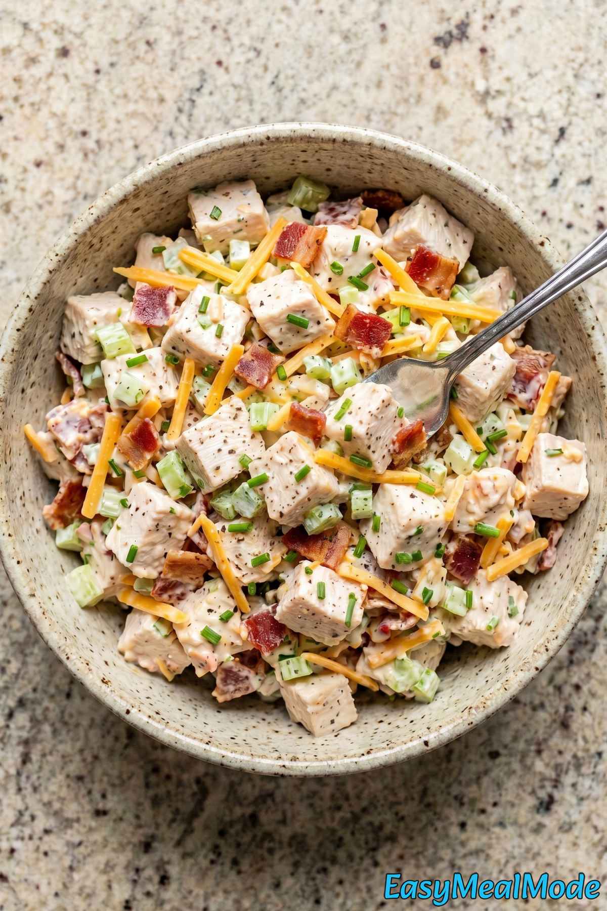 Loaded chicken salad with bacon & ranch