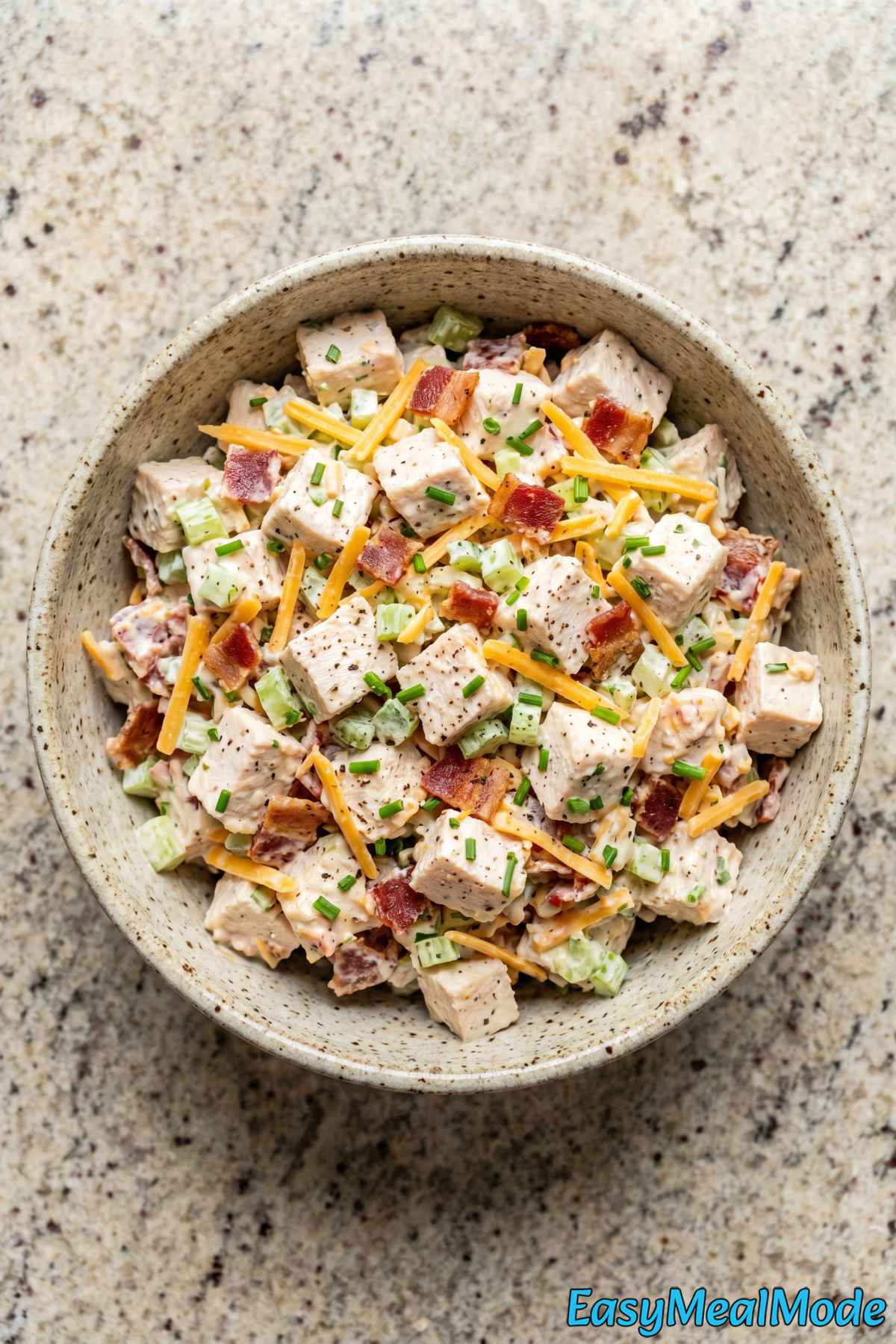 Savory chicken salad with bacon & ranch