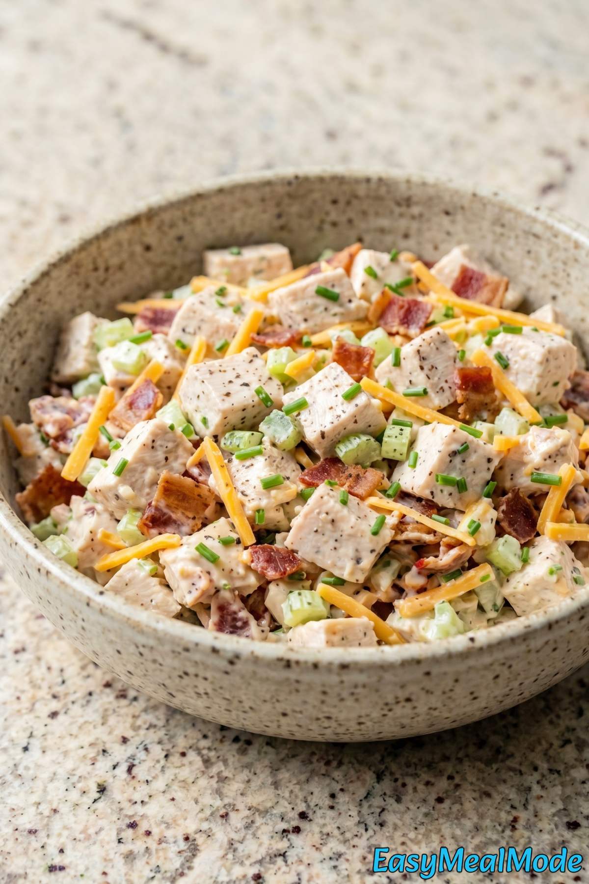 Crispy bacon and ranch chicken salad
