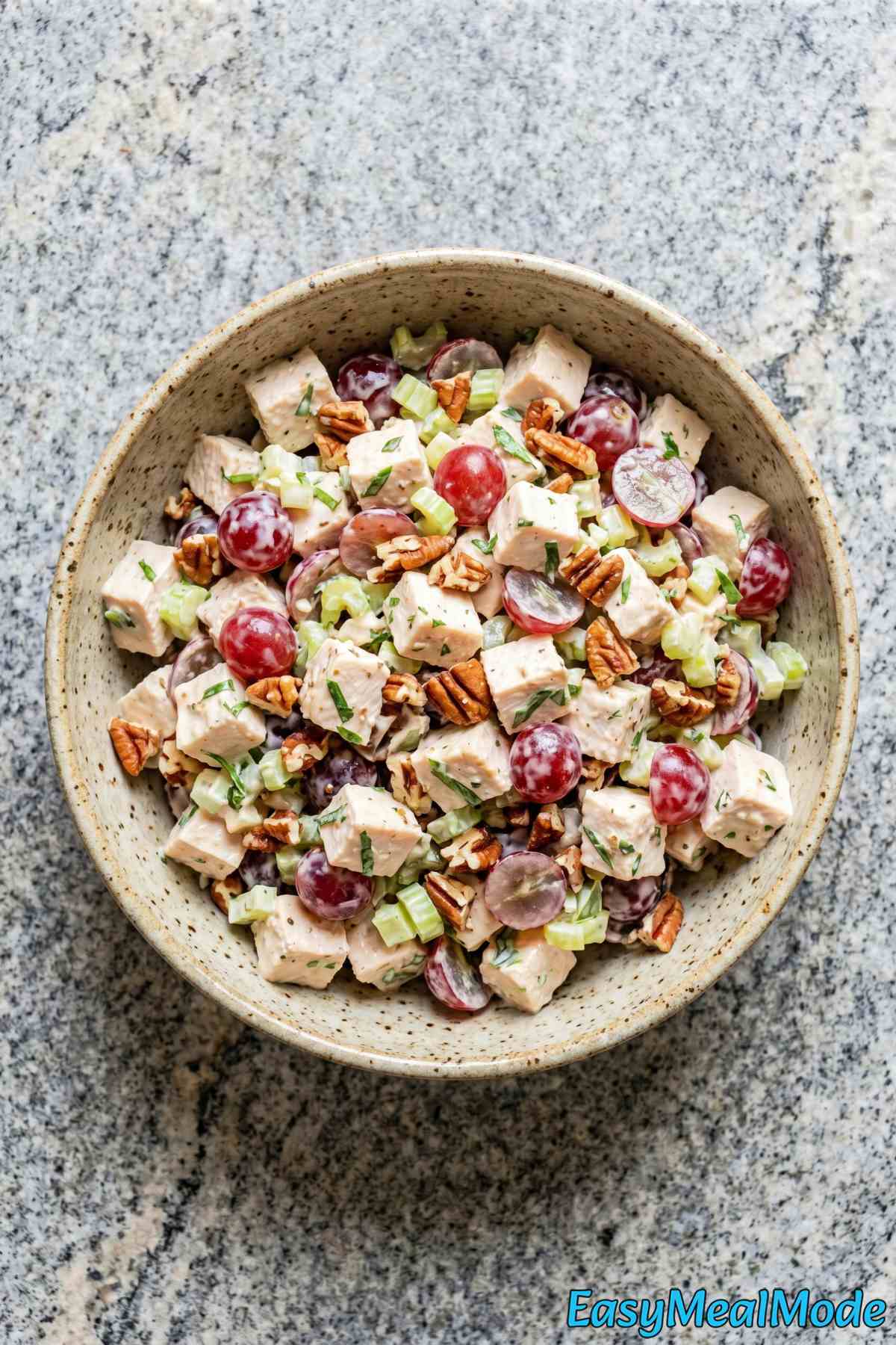 Classic chicken salad with grapes & pecans