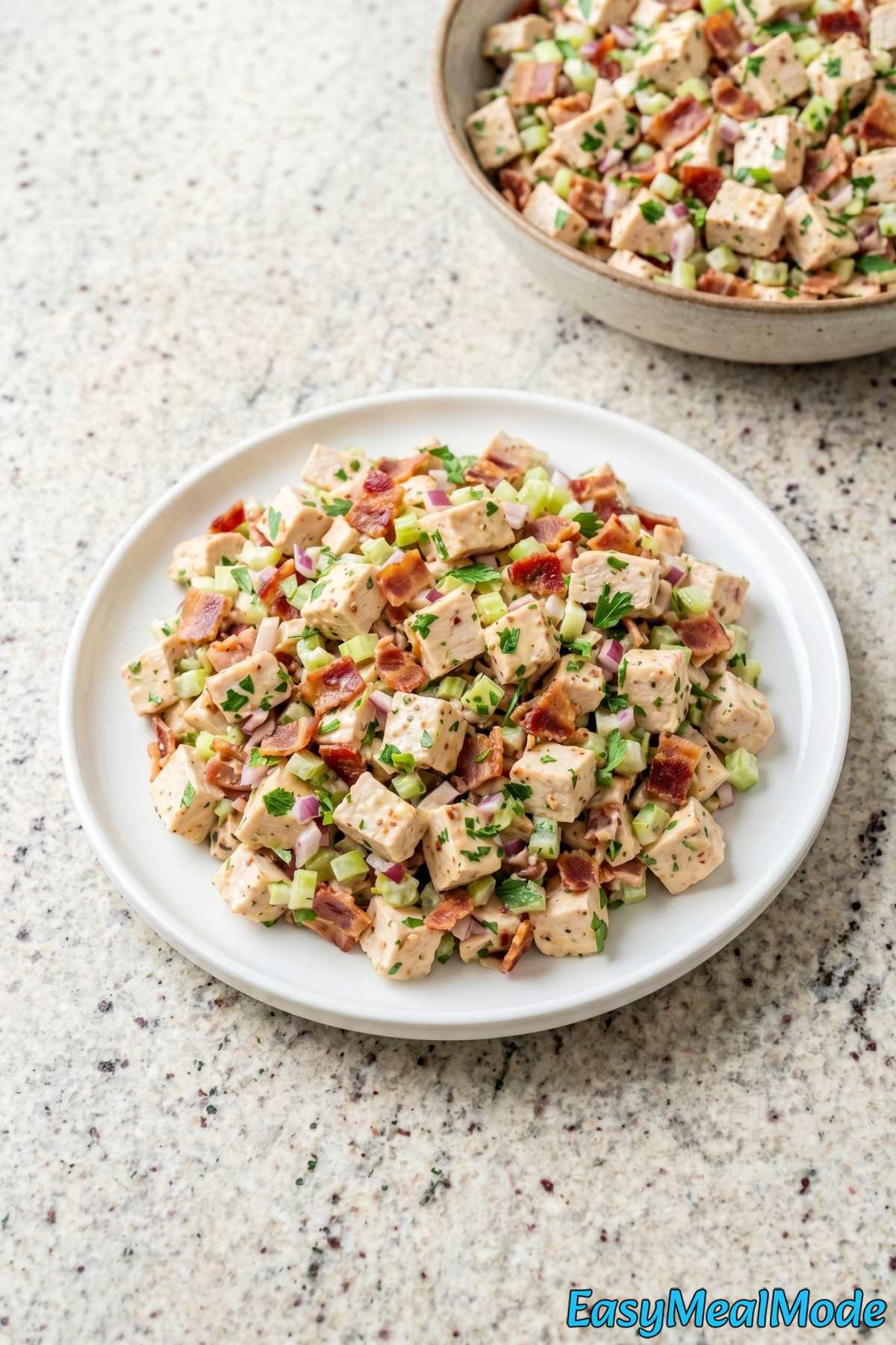 Tender chicken salad with honey mustard & bacon