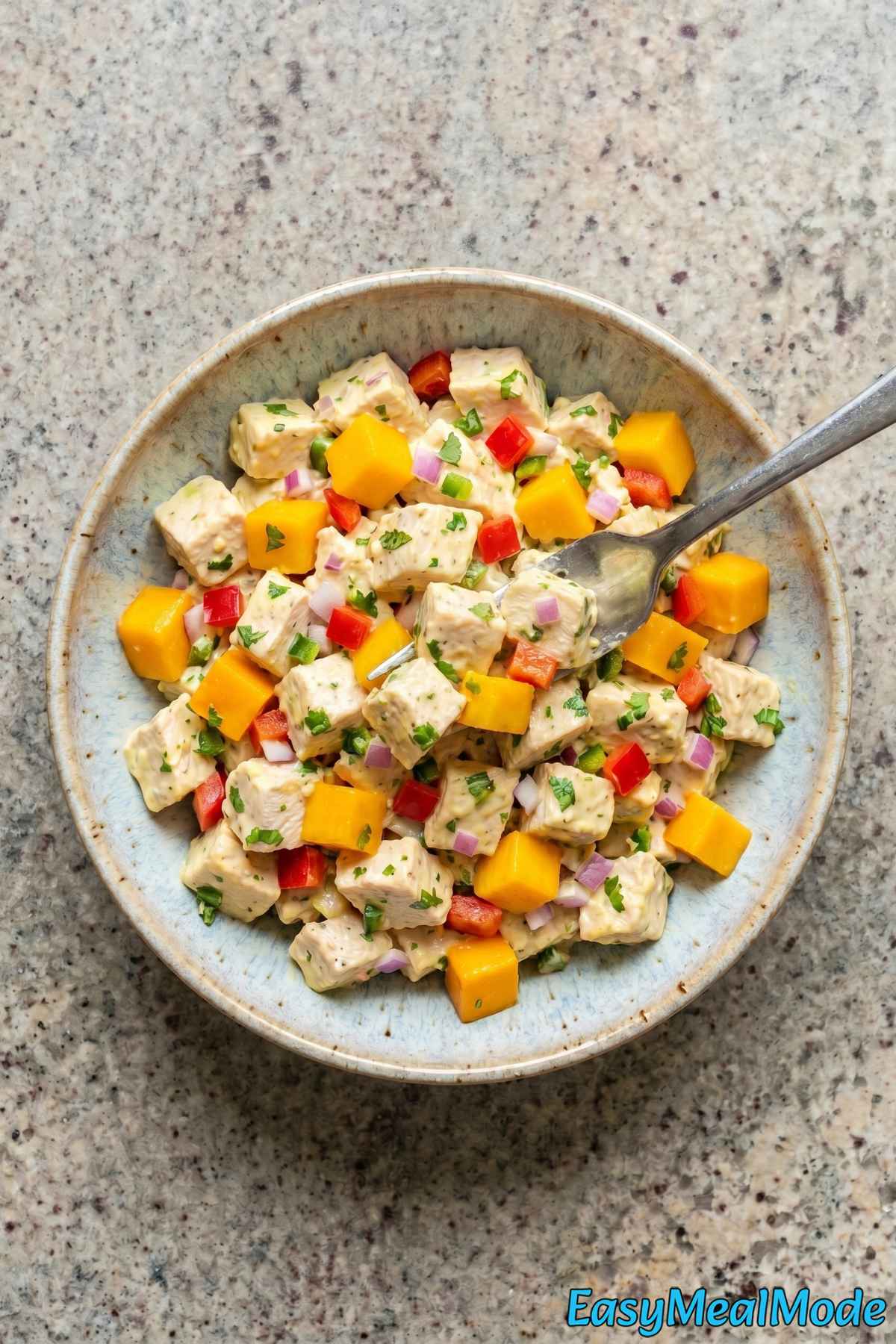 Vibrant chicken salad with mango & cilantro lime
