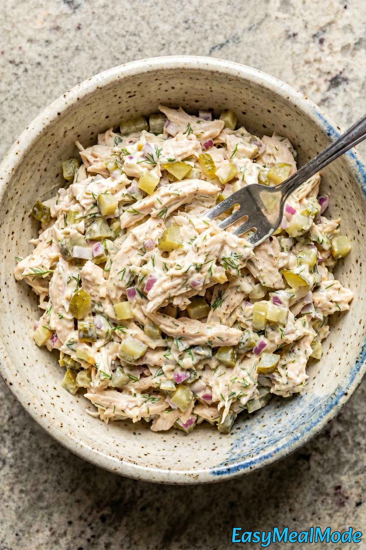 Zesty chicken salad with pickles & fragrant dill