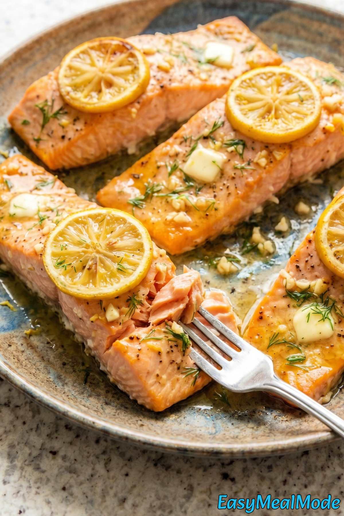 Herb-kissed baked salmon with lemon dill