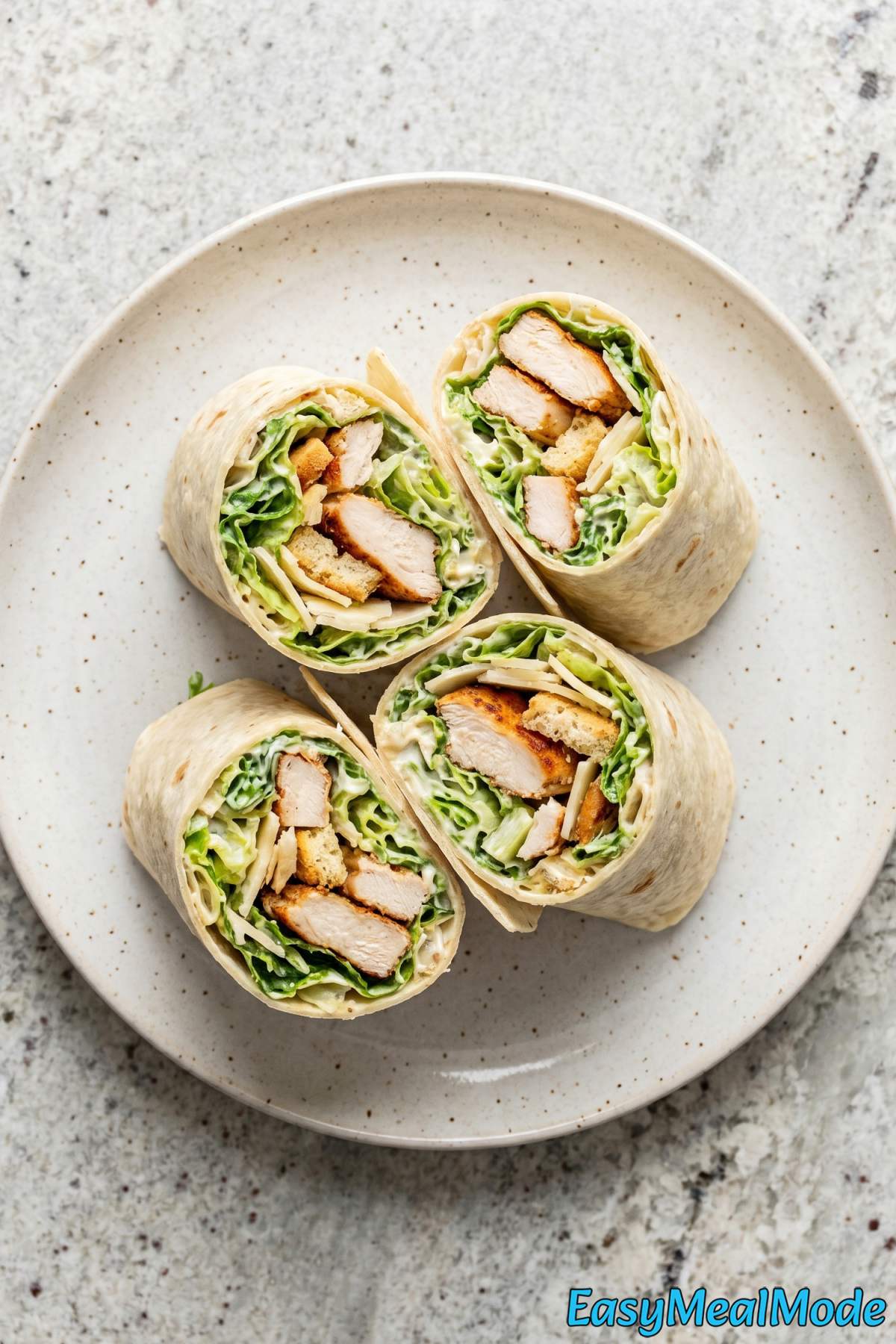 Wholesome high protein chicken Caesar wrap
