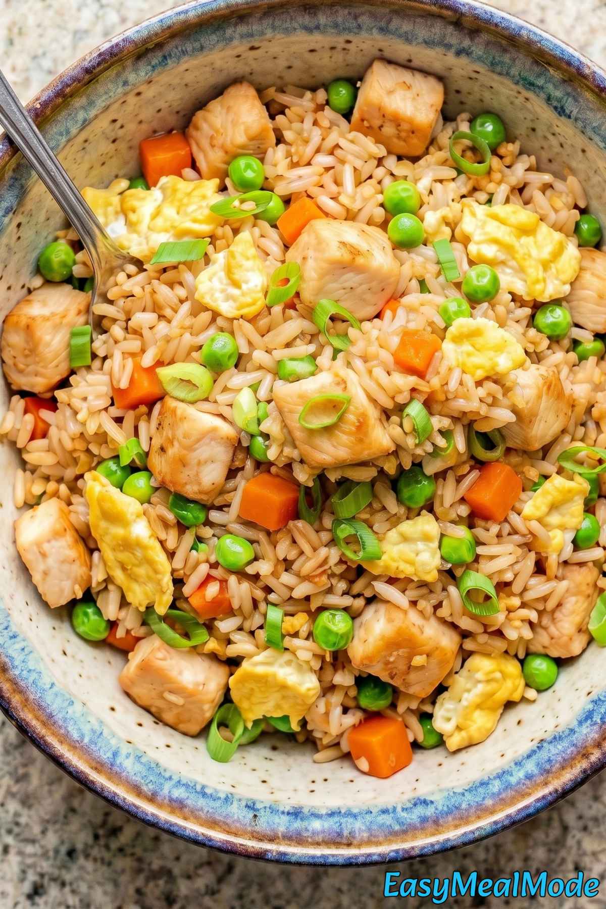 Delicious high protein chicken fried rice