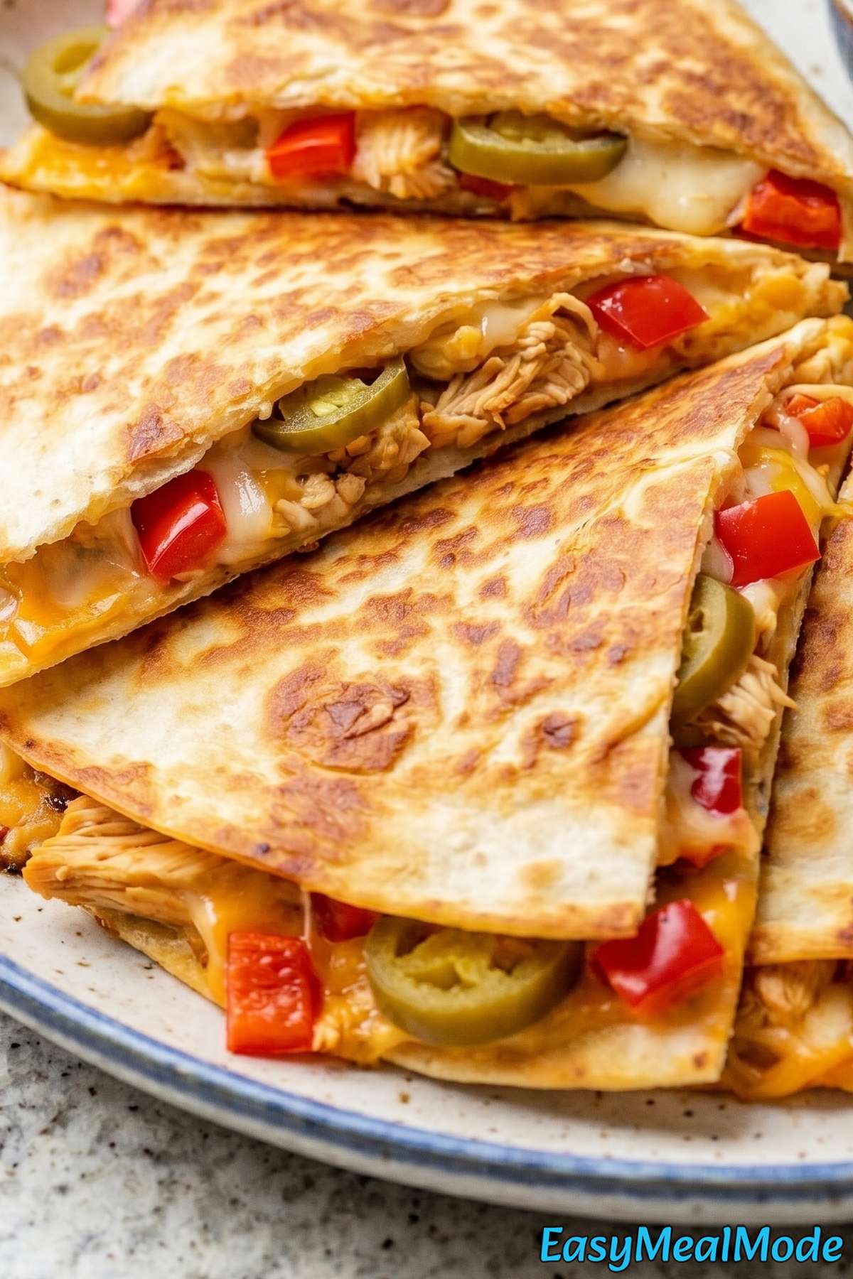 Toasted high protein chicken quesadilla