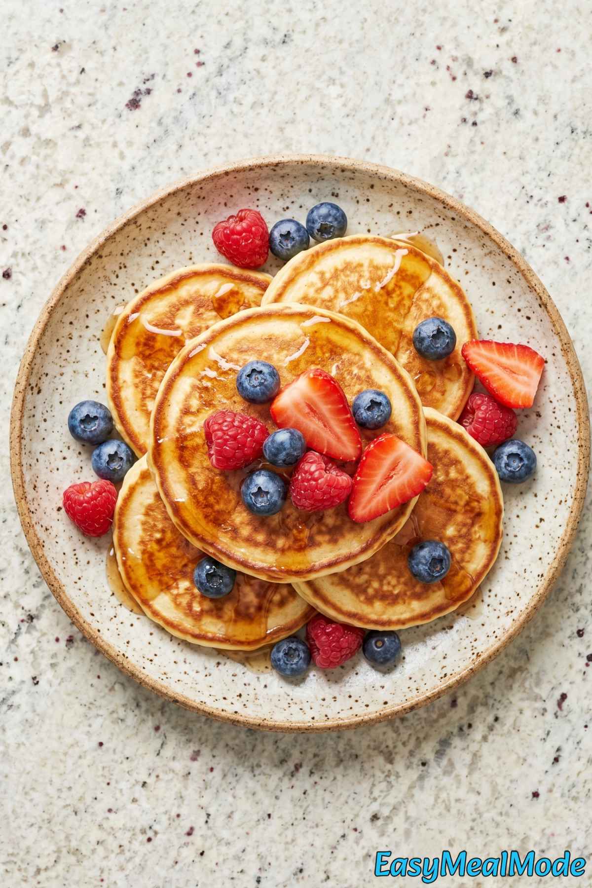 Hearty high protein cottage cheese pancakes