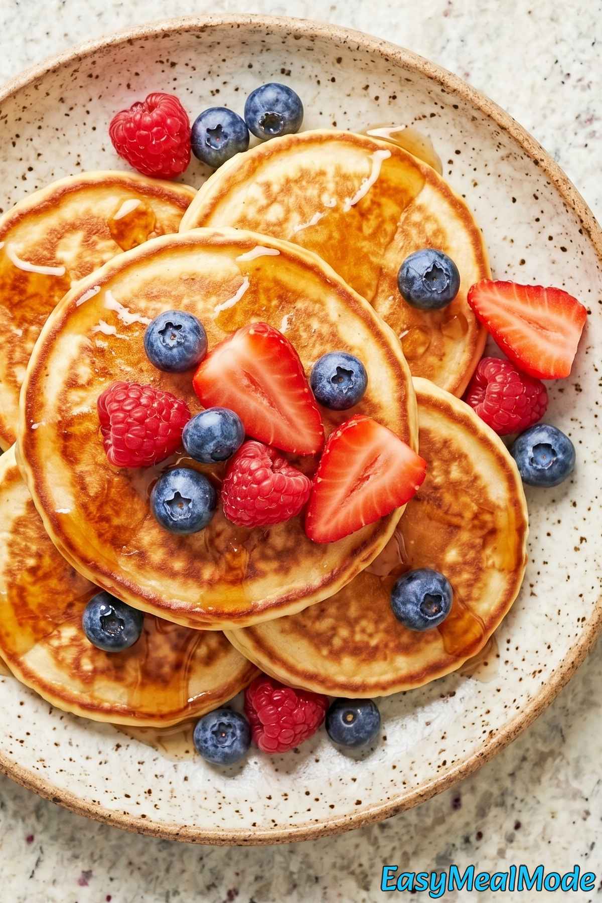 Satisfying cottage cheese pancakes on a plate
