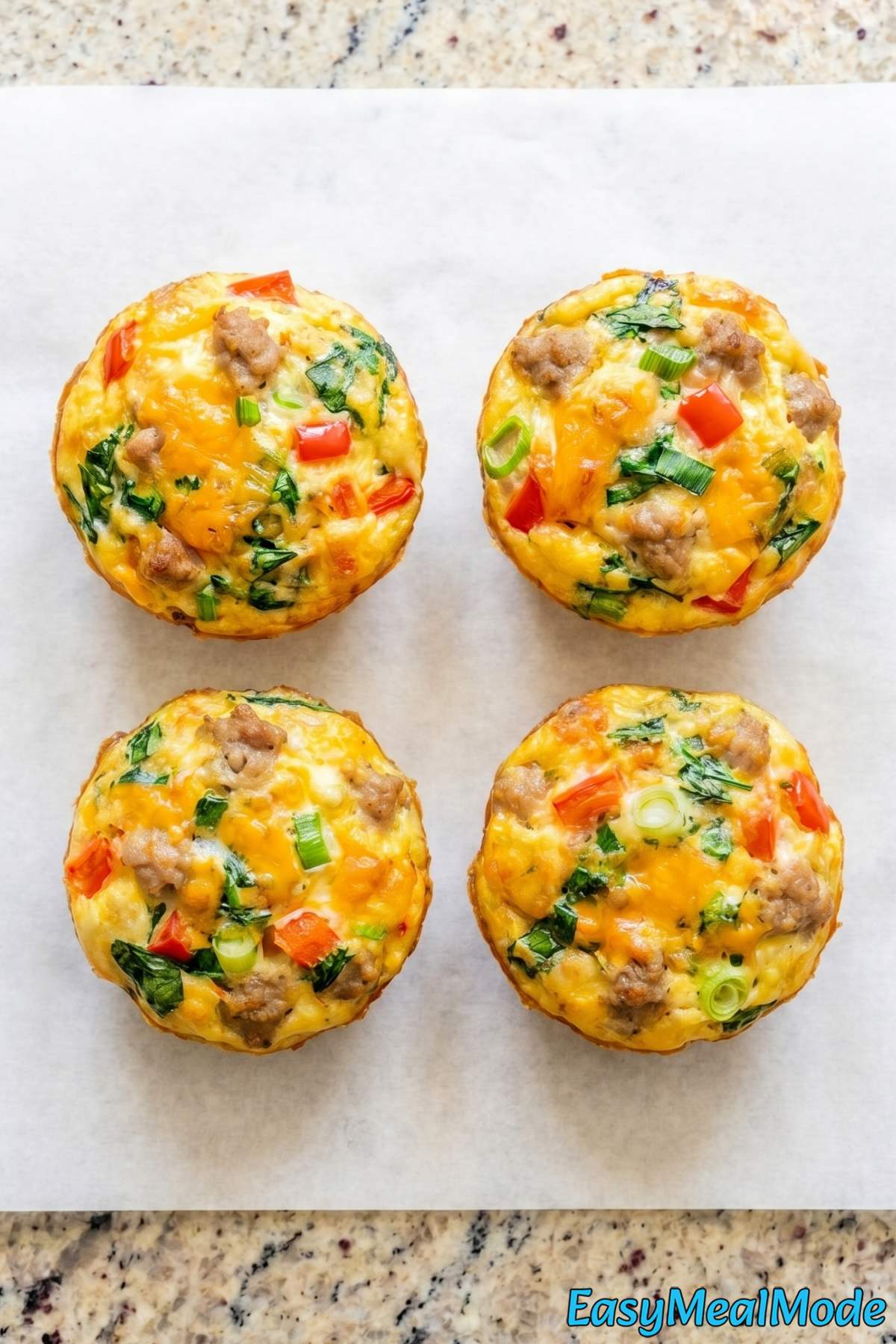 Wholesome high protein egg muffins serving