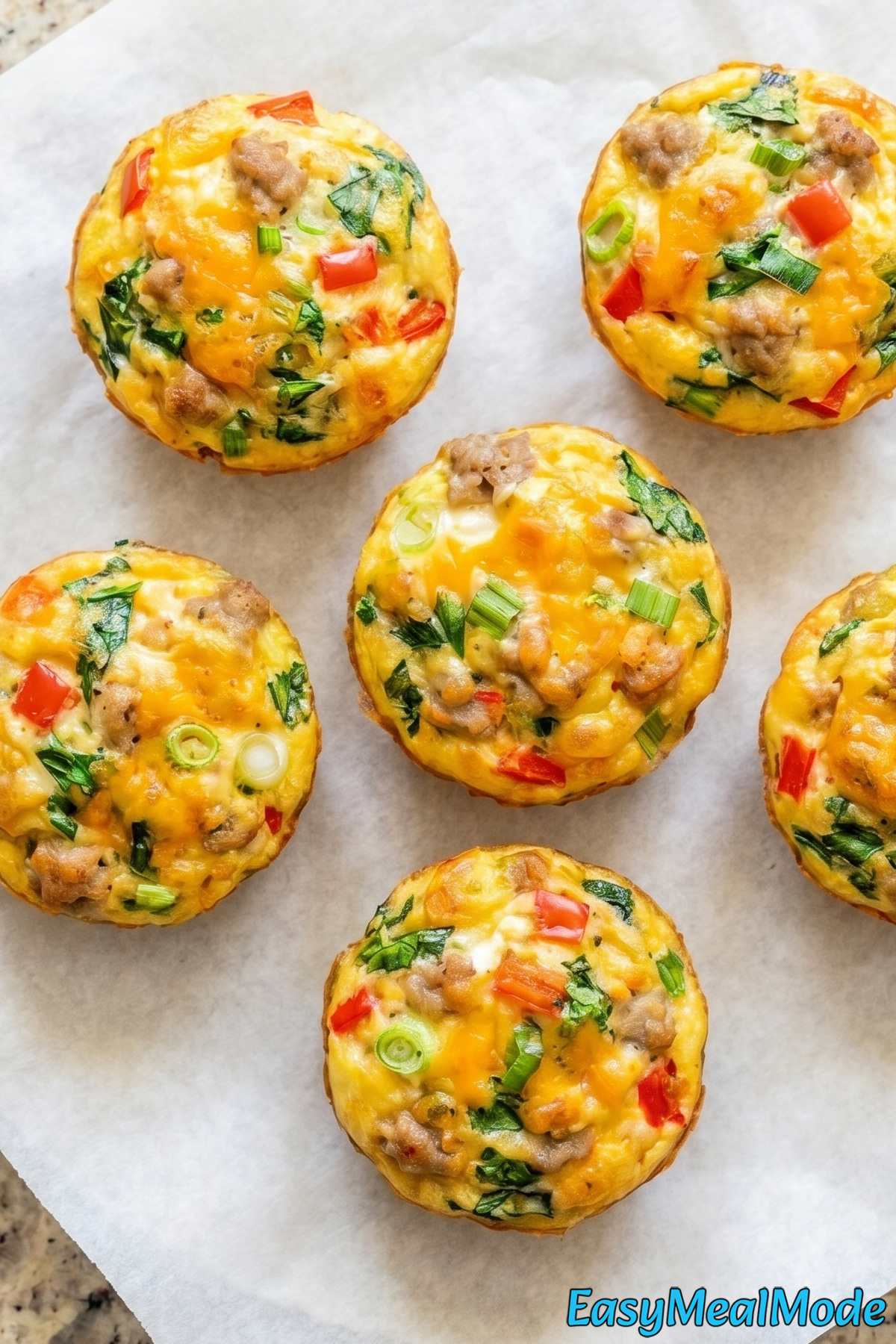 Easy high protein egg muffins on a tray