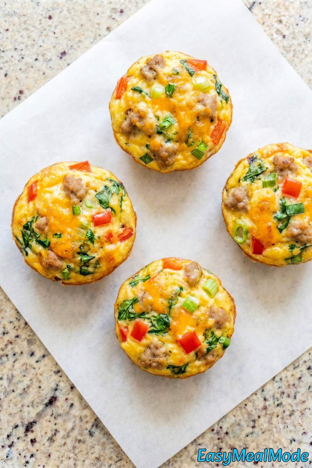 Hearty high protein egg muffins ready to eat