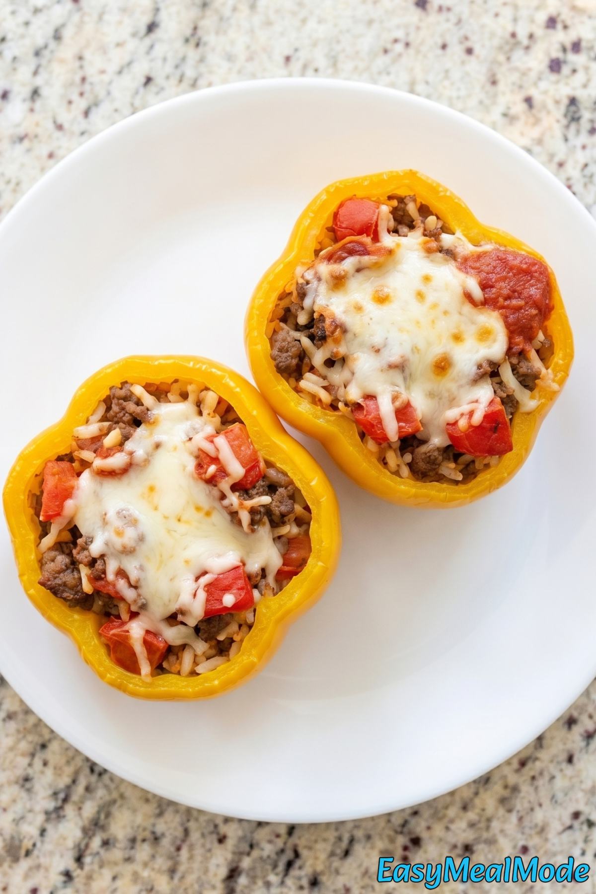 Wholesome high protein stuffed bell peppers