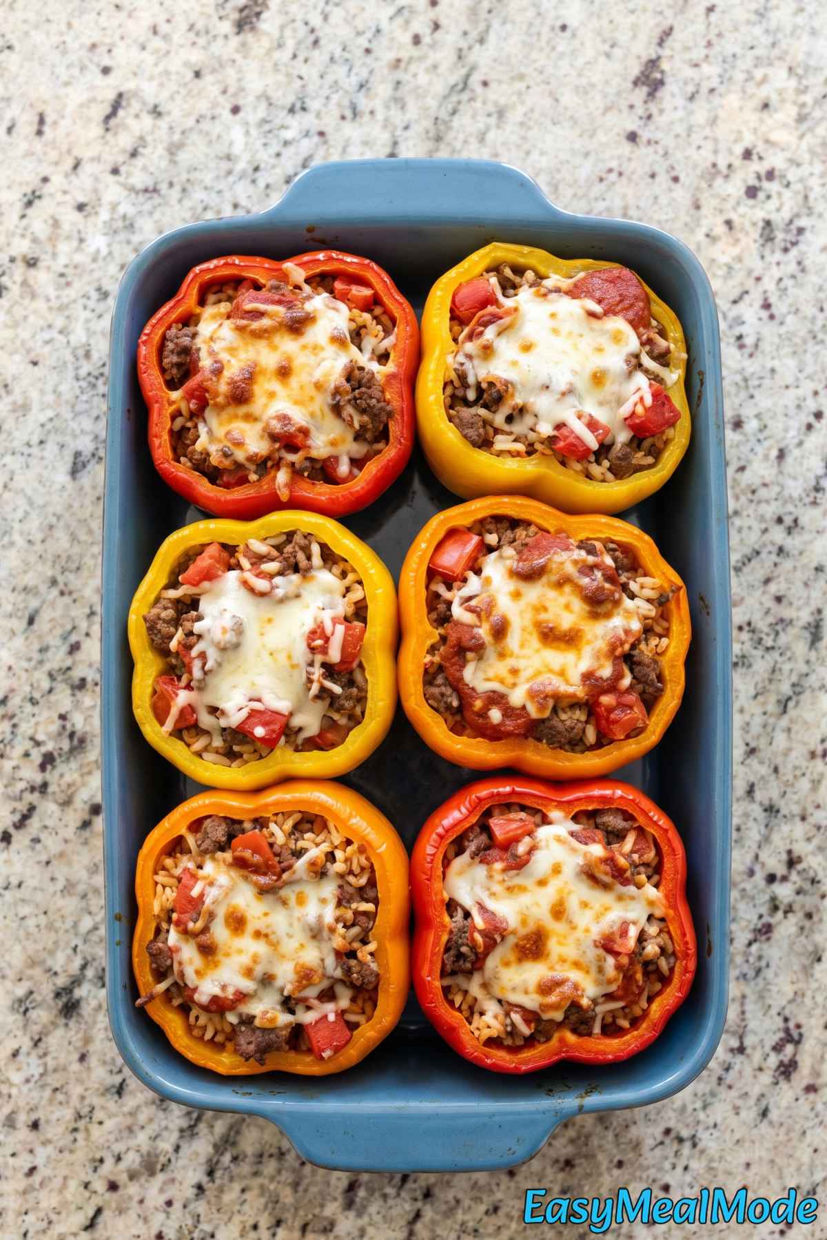 Hearty high protein stuffed bell peppers