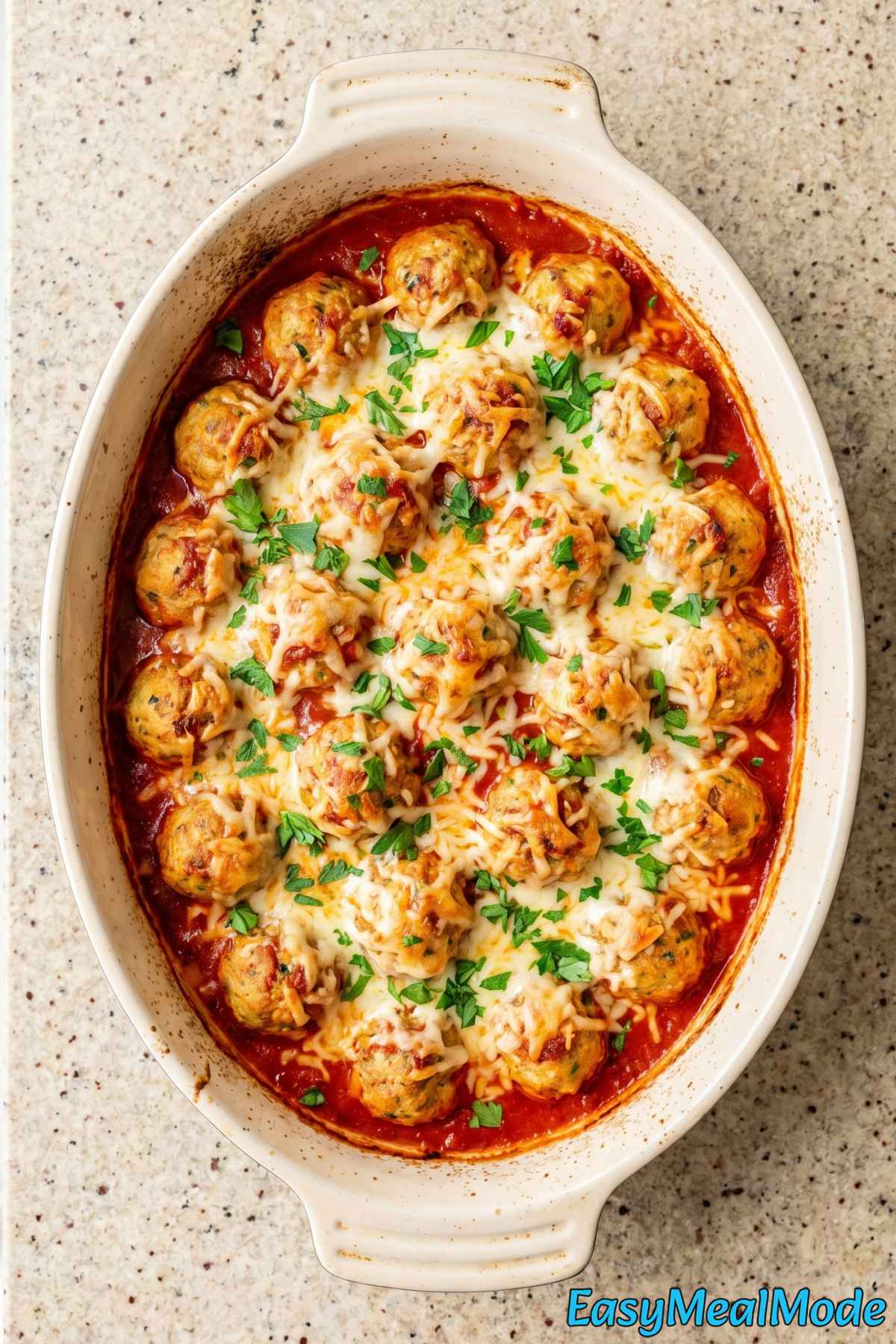 Easy high protein turkey meatballs plated