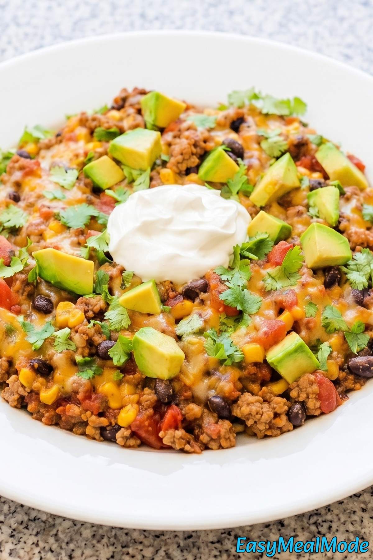 Satisfying high protein turkey taco skillet