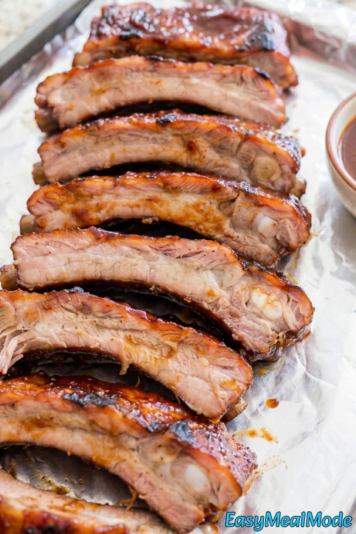 Easy Instant Pot BBQ ribs with glaze