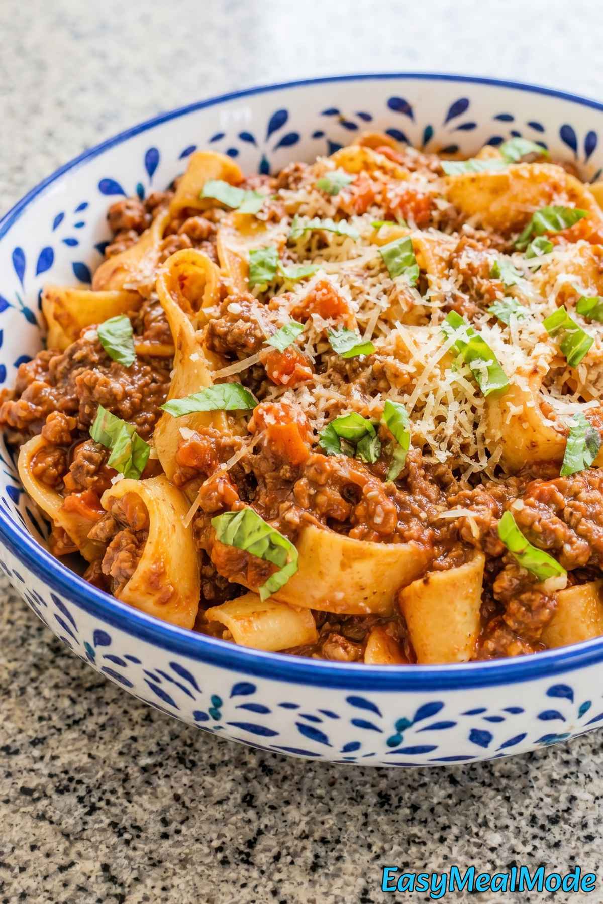 Savory Instant Pot Bolognese with noodles