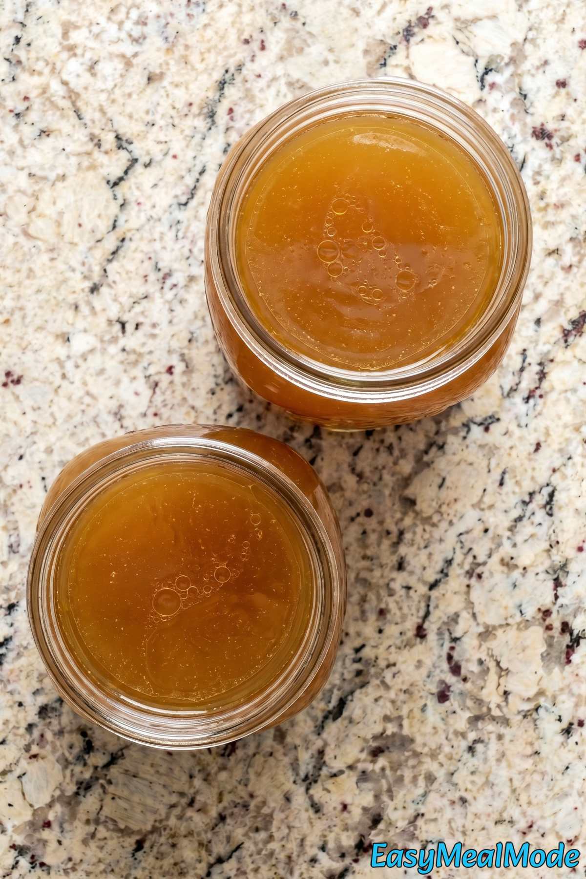 Savory Instant Pot bone broth in a jar