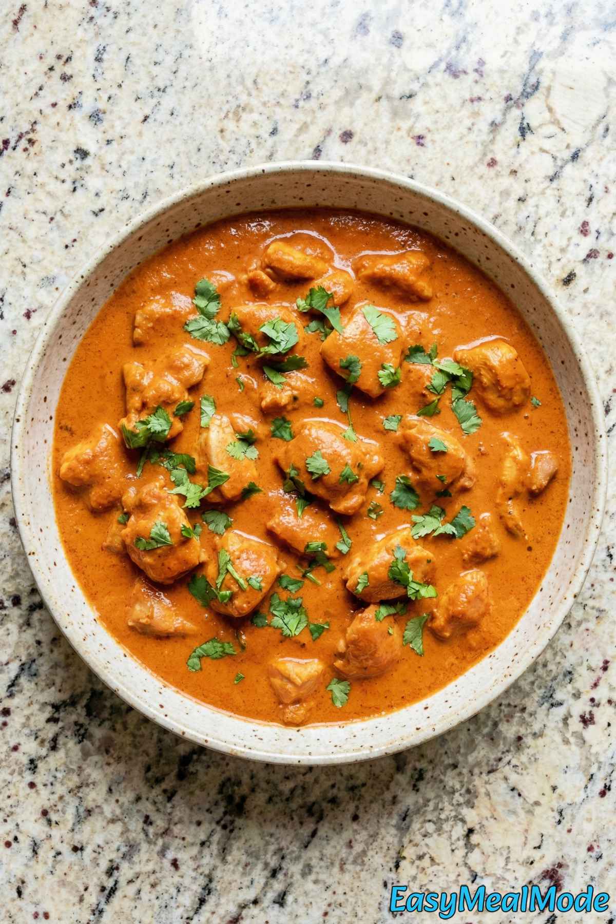 Aromatic Instant Pot butter chicken bowl