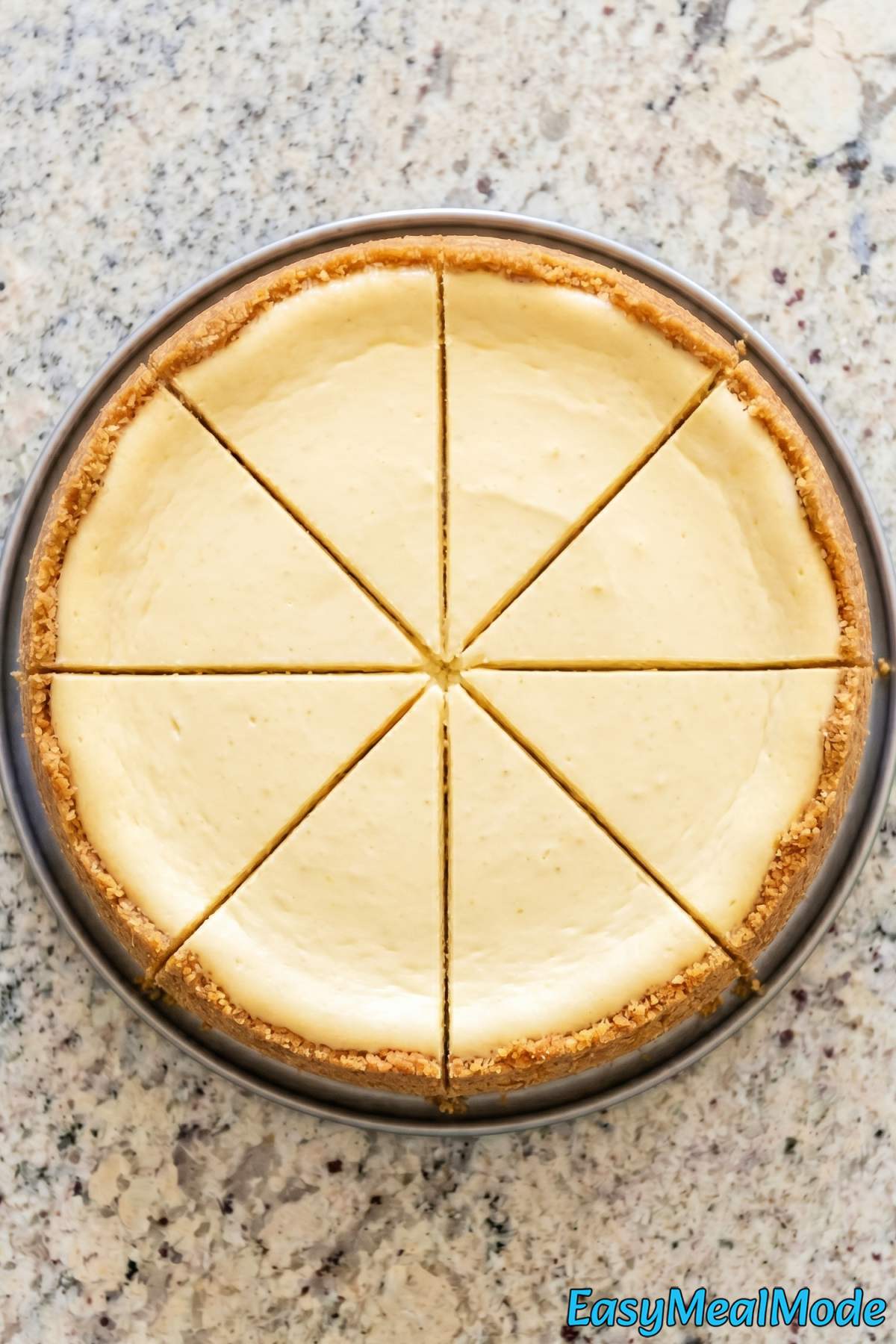 Creamy Instant Pot cheesecake on a plate
