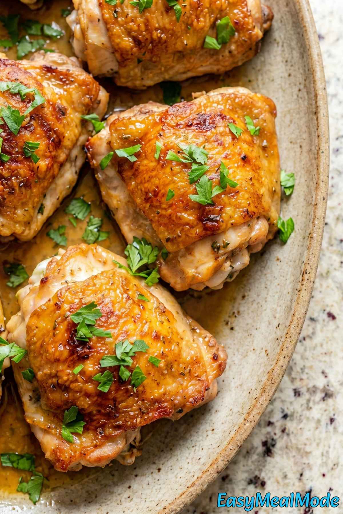 Savory Instant Pot chicken thighs served warm