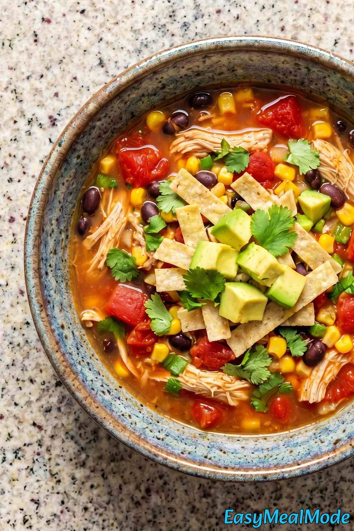 Warm Instant Pot Chicken Tortilla Soup