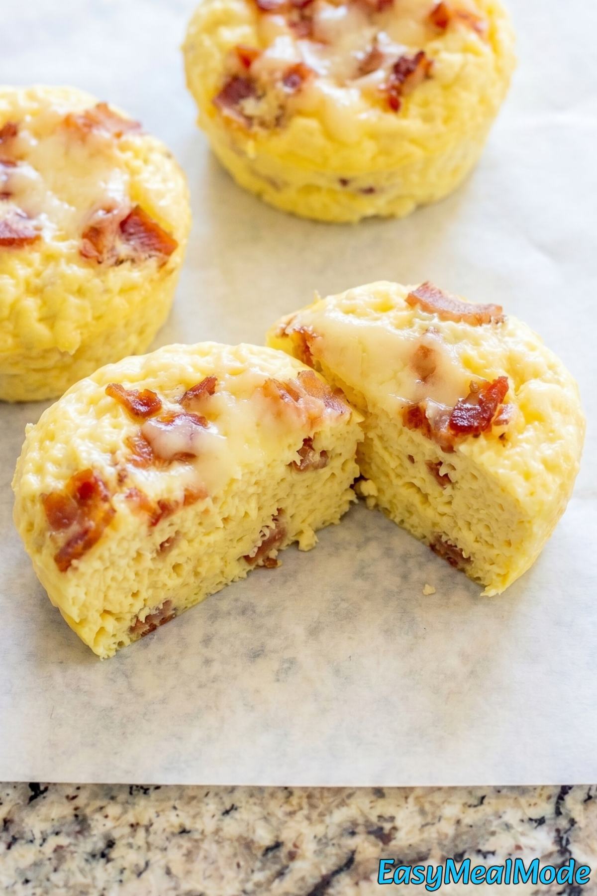 Perfect Instant Pot egg bites stacked up