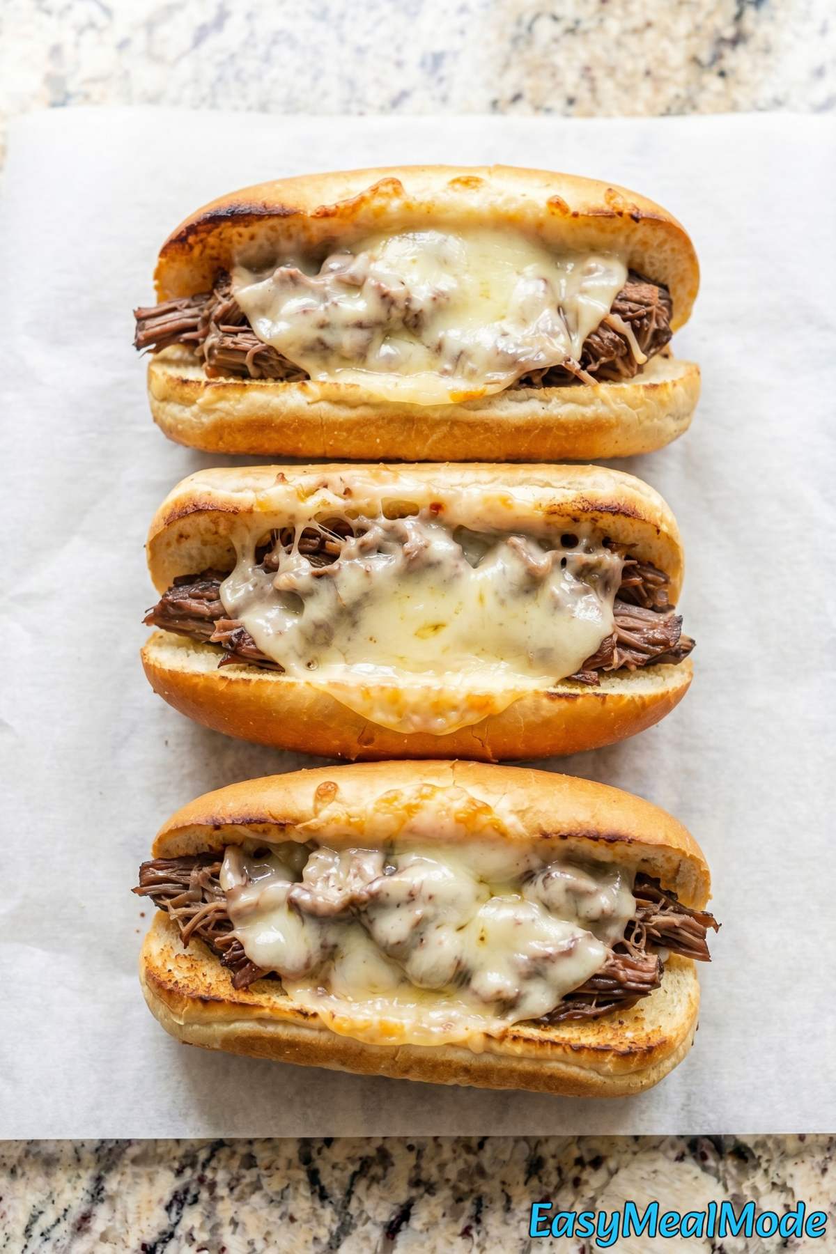 Savory Instant Pot French dip sandwich plated
