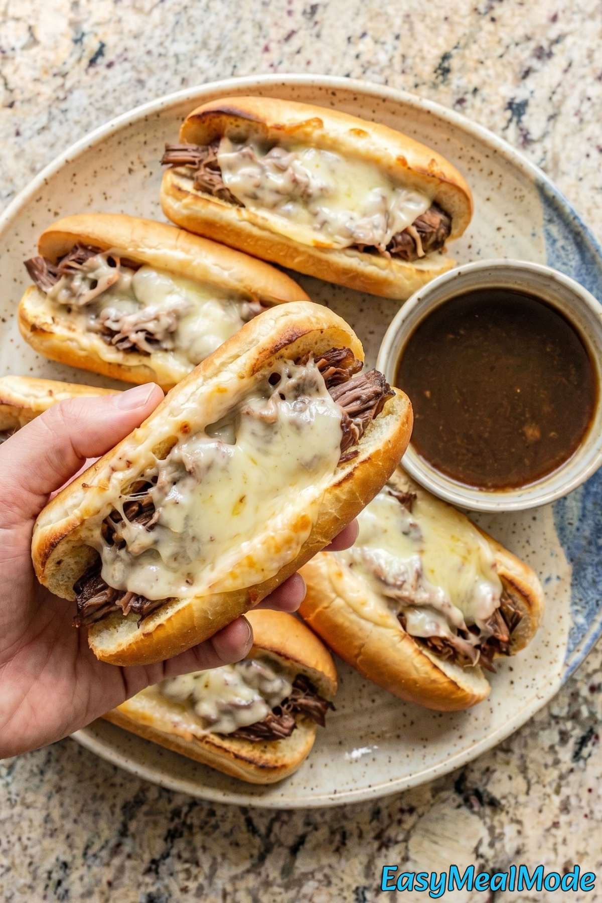 Hearty Instant Pot French dip sandwiches