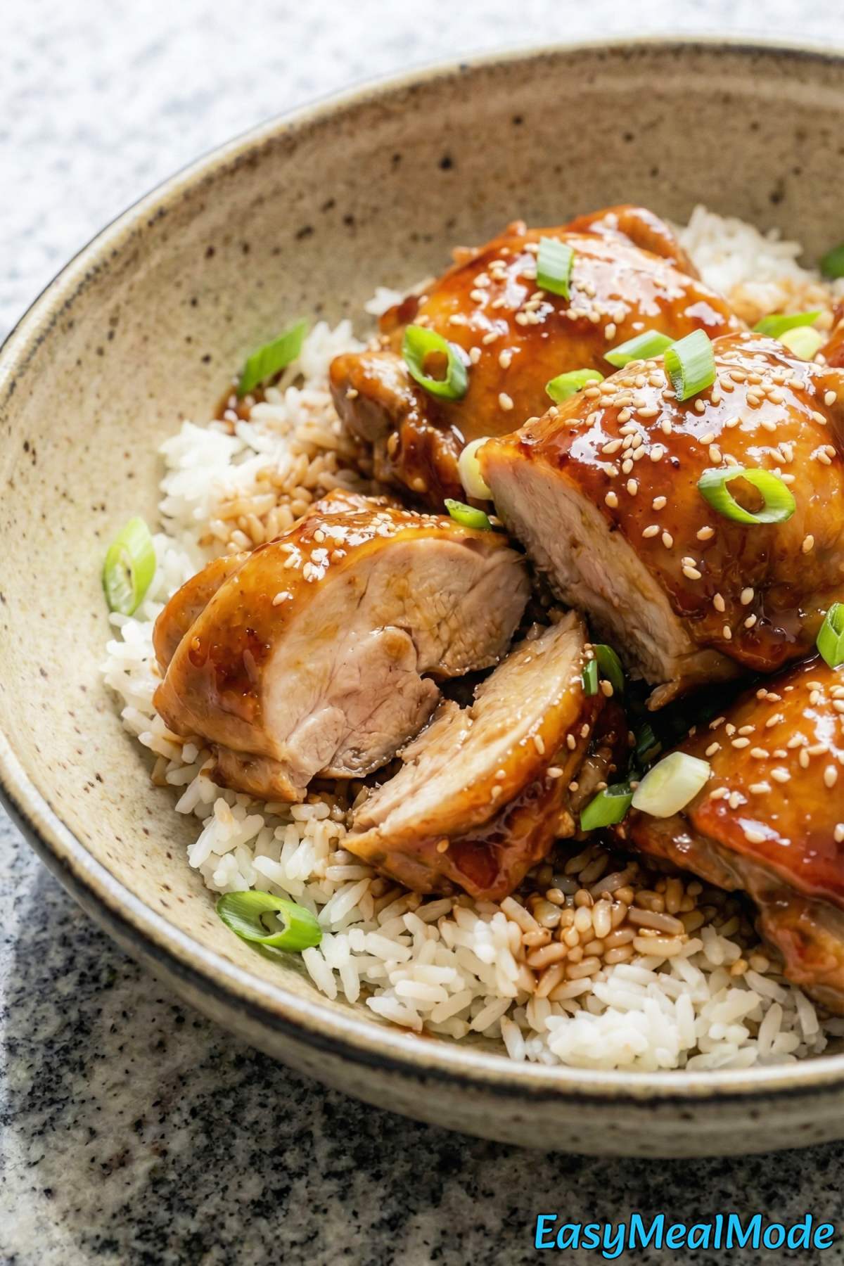 Glossy Instant Pot honey garlic chicken
