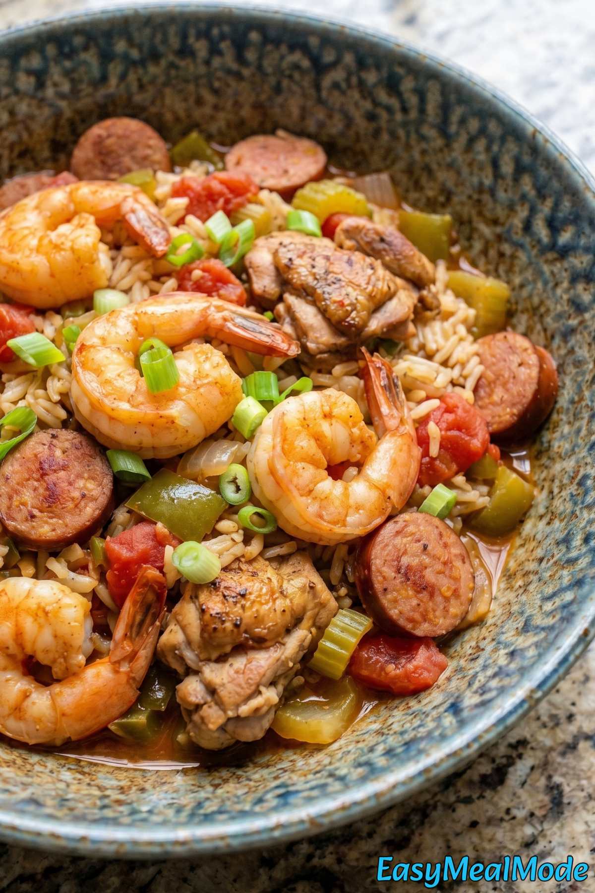 Homemade Instant Pot Jambalaya with shrimp