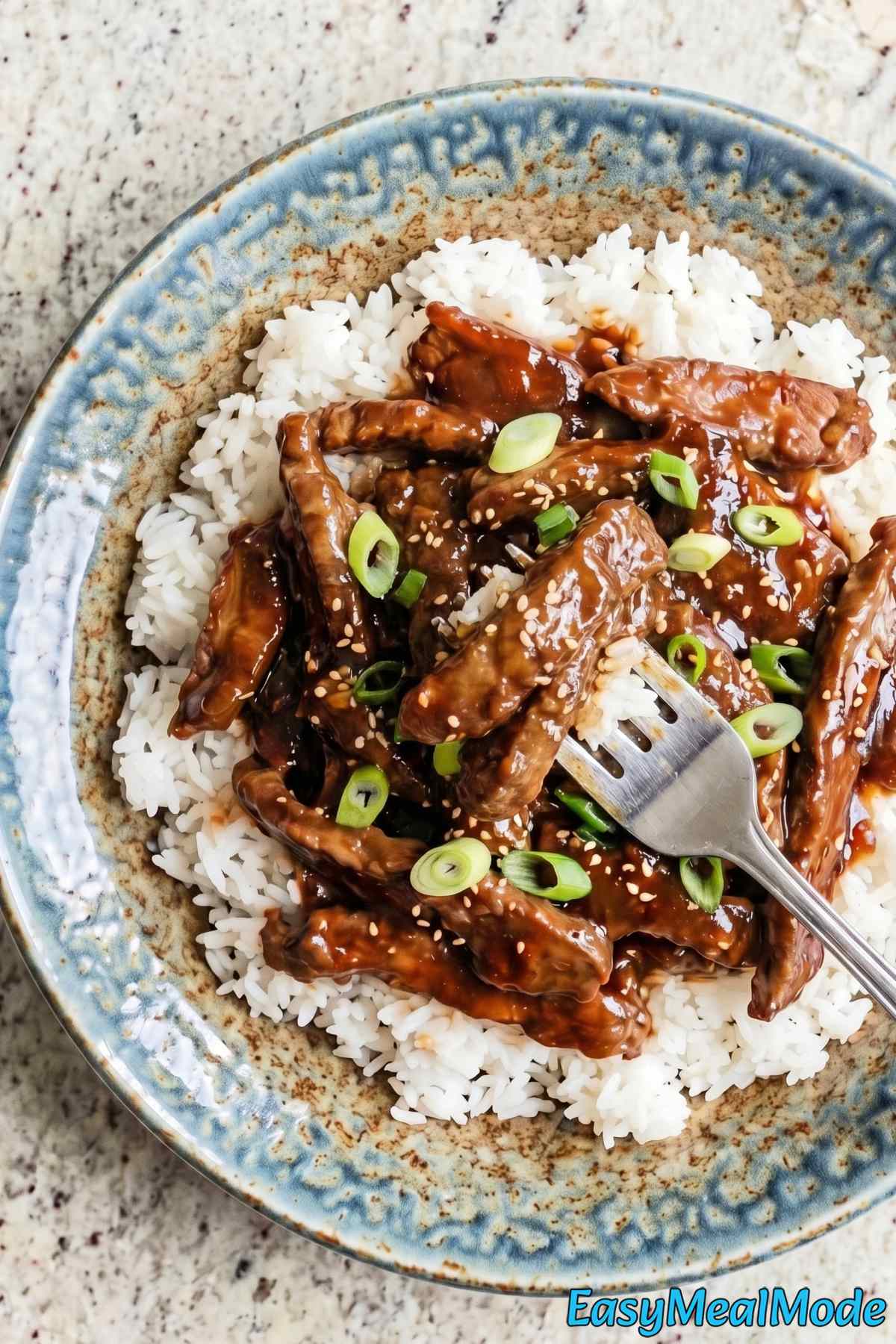 Hearty Instant Pot Mongolian Beef served