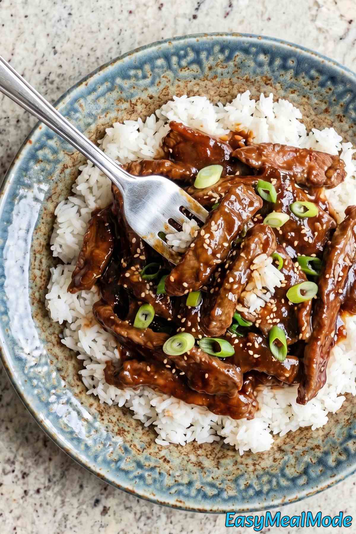 Rich Instant Pot Mongolian Beef dish