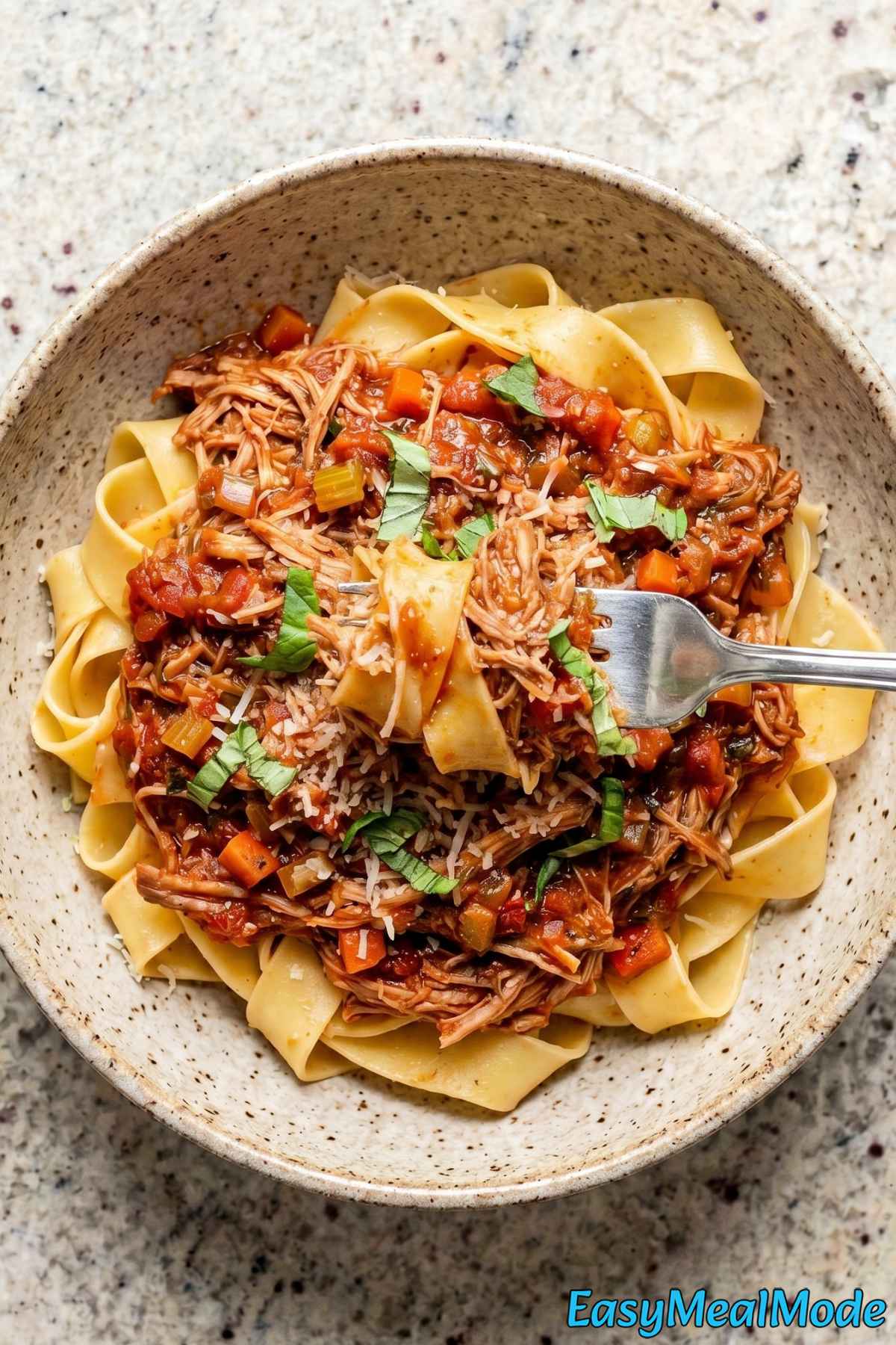 Slow-cooked Instant Pot Pork Ragu dish