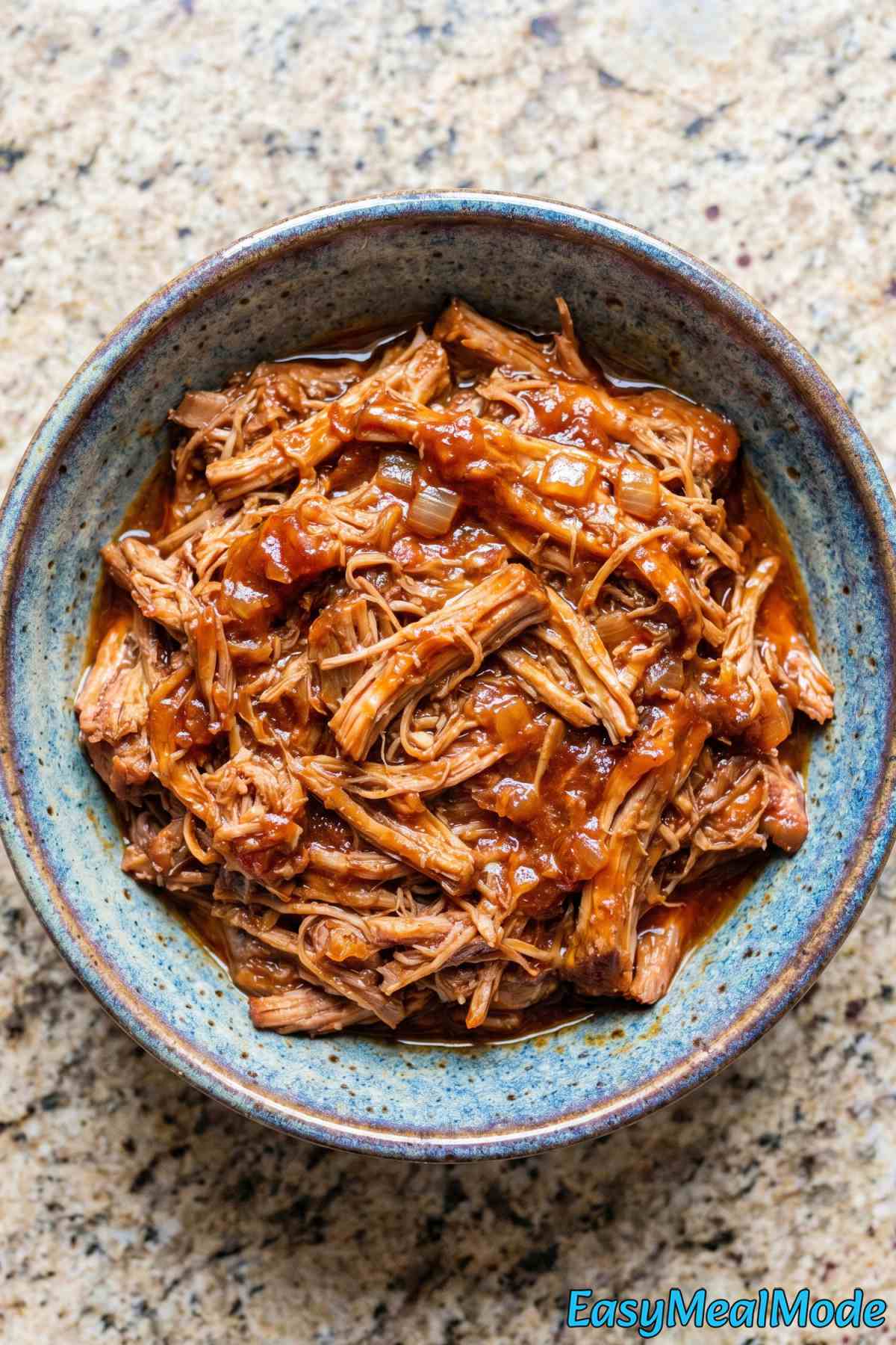 Savory Instant Pot pulled pork shredded