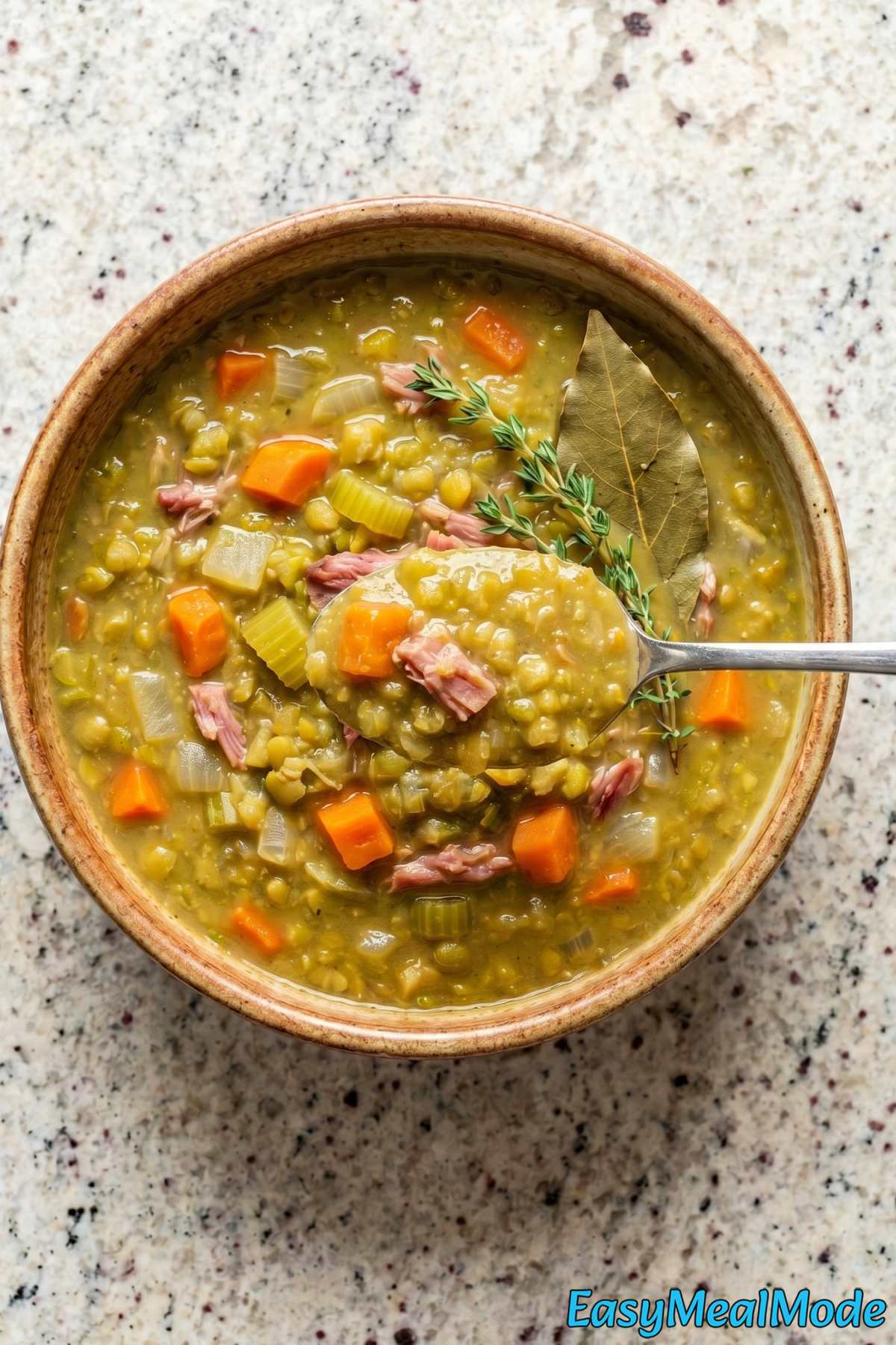 Rich Instant Pot split pea soup