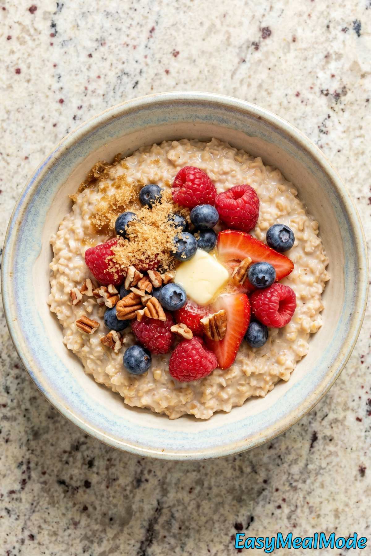 Simple Instant Pot steel cut oats bowl