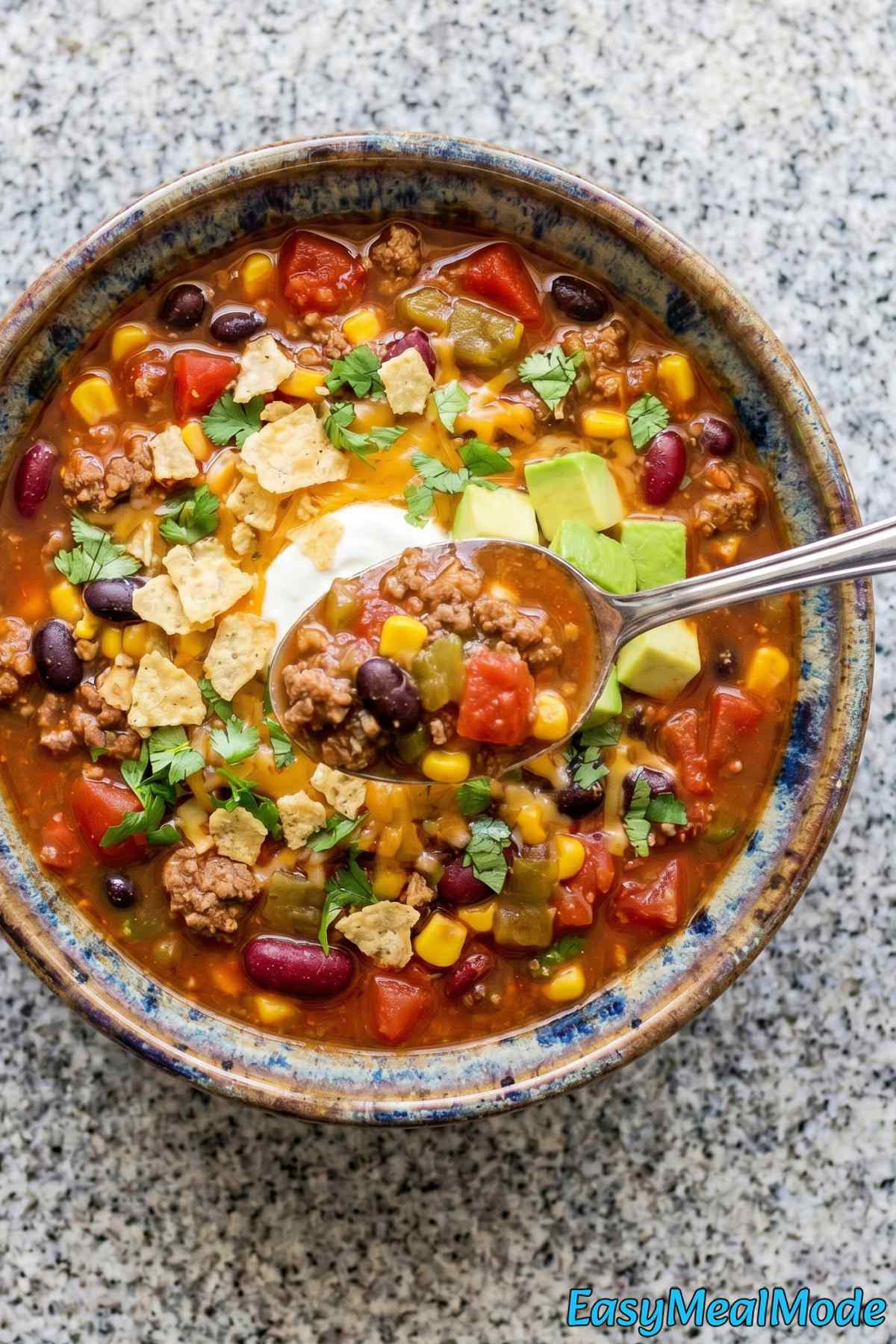 Wholesome Instant Pot taco soup recipe