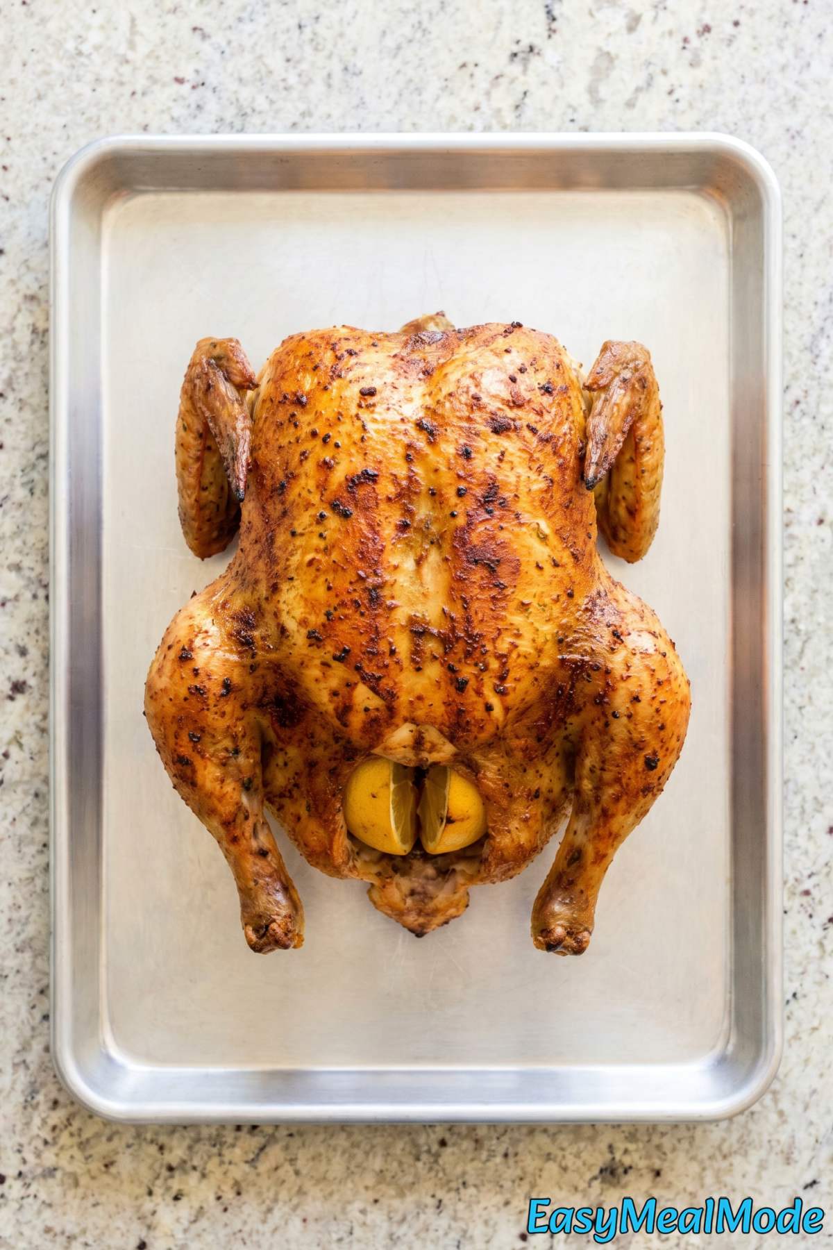 Crispy Instant Pot whole chicken with seasoning