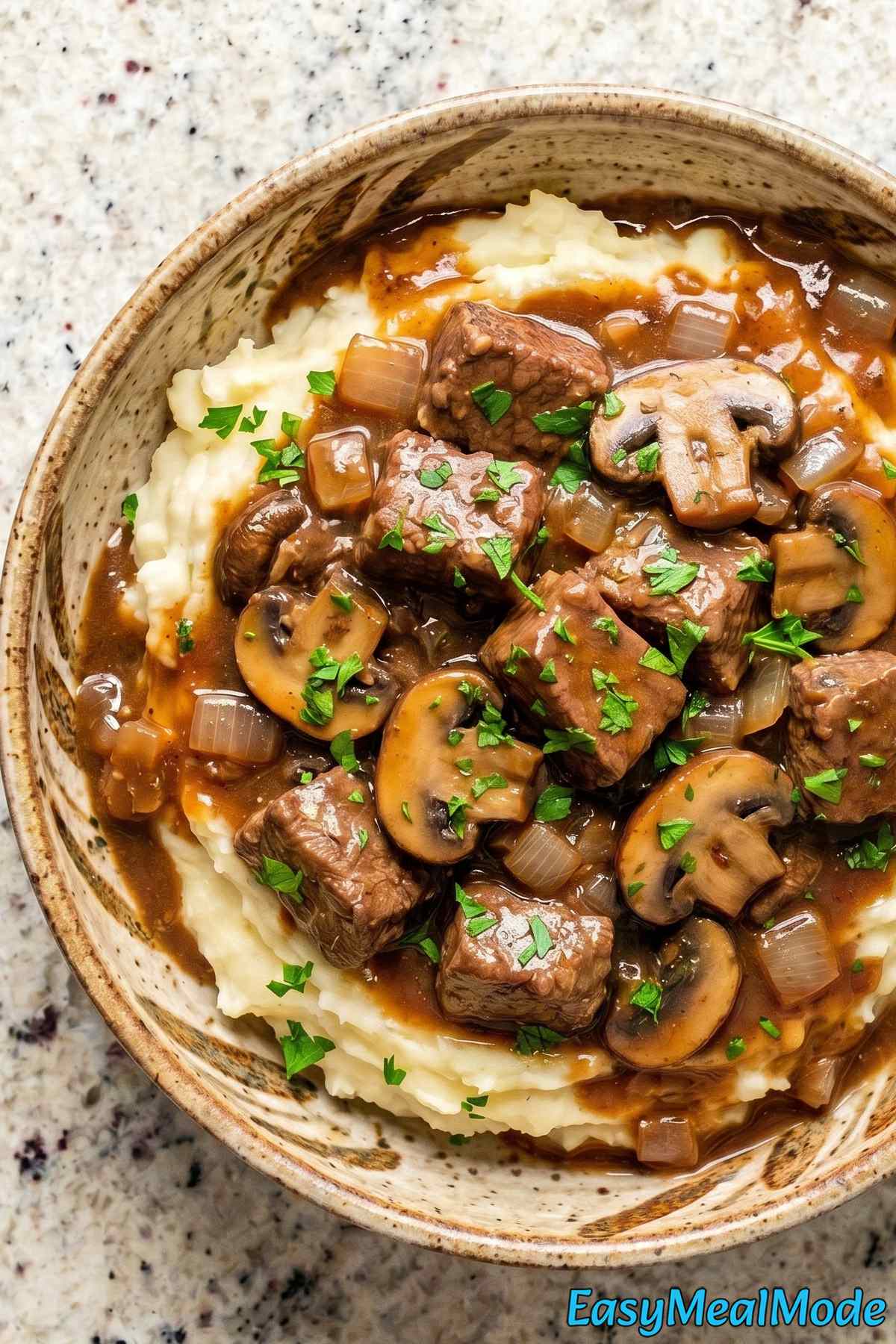 Mouthwatering slow cooker beef tips & gravy