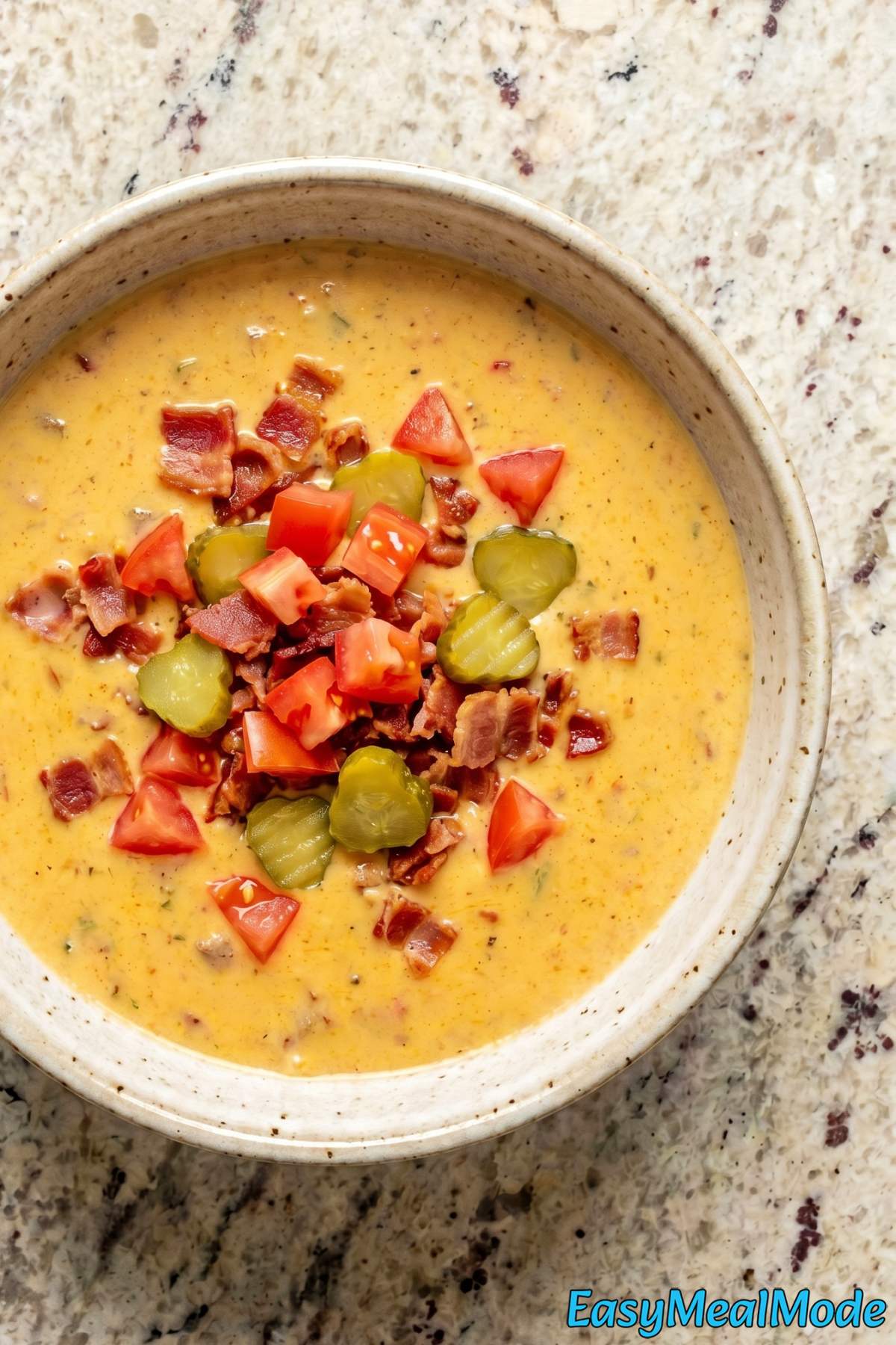 Savory slow cooker cheeseburger soup