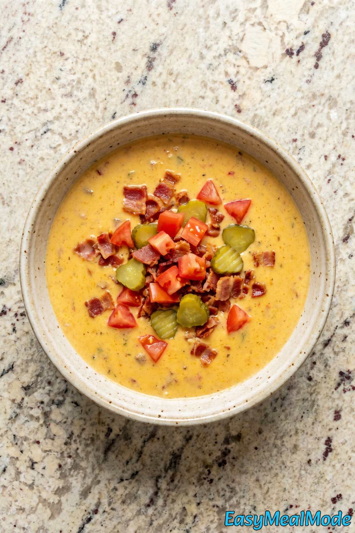 Rich slow cooker cheeseburger soup