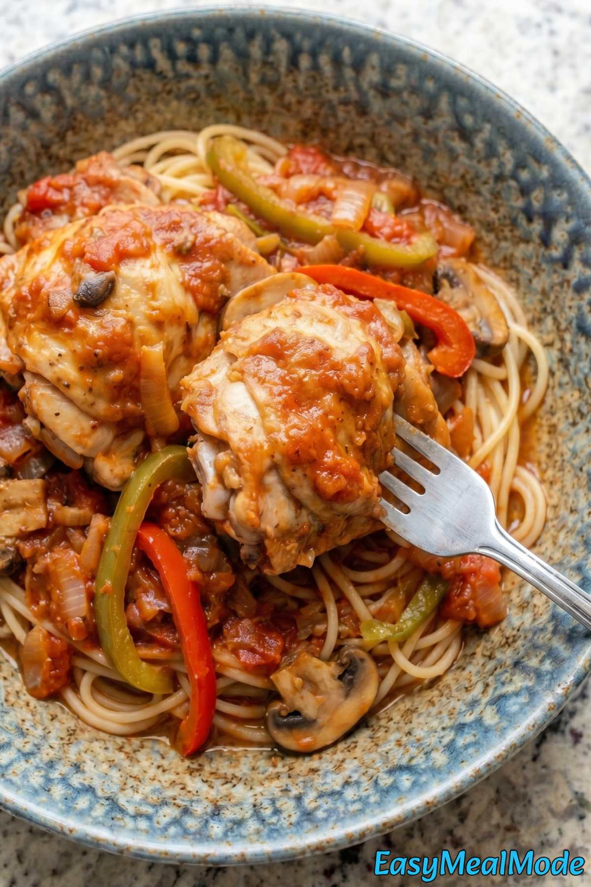 Savory slow cooker chicken cacciatore