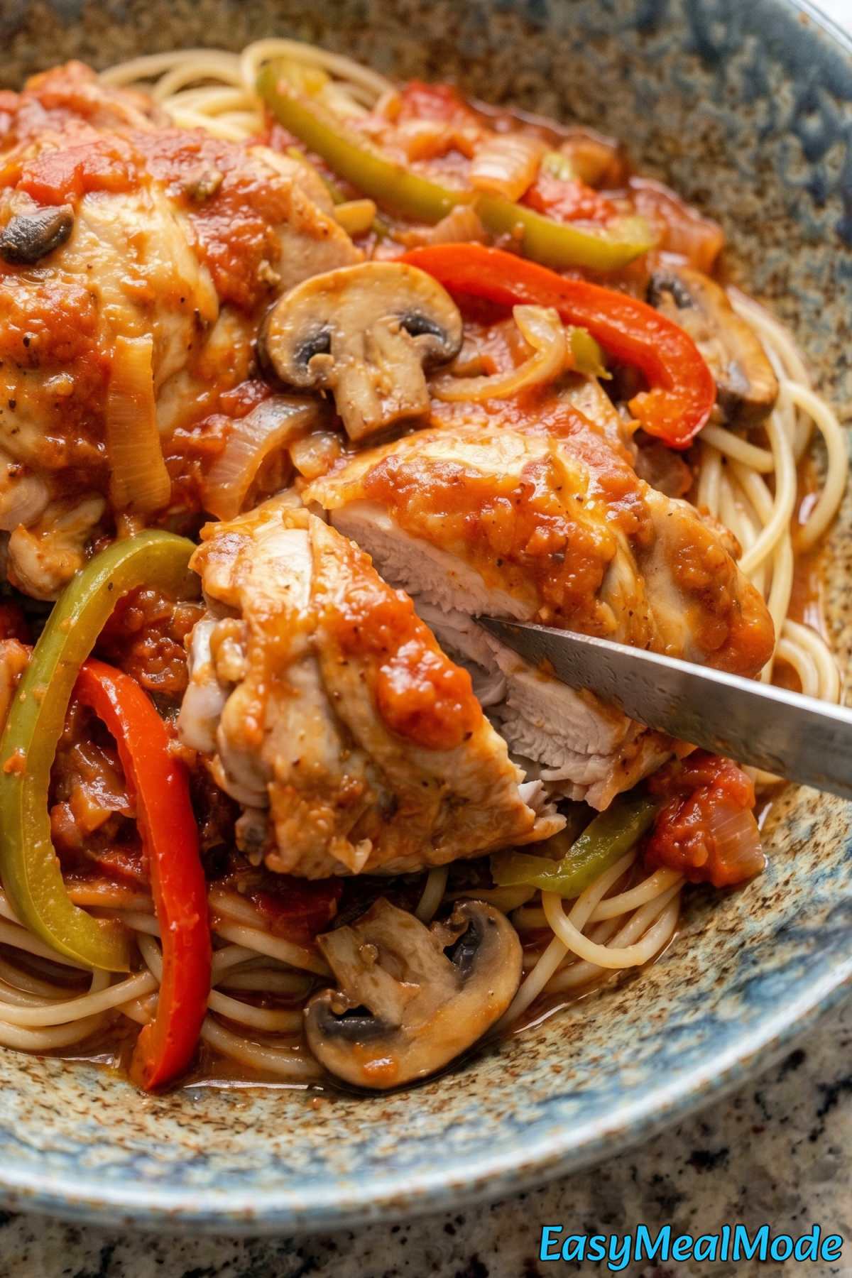 Comforting slow cooker chicken cacciatore