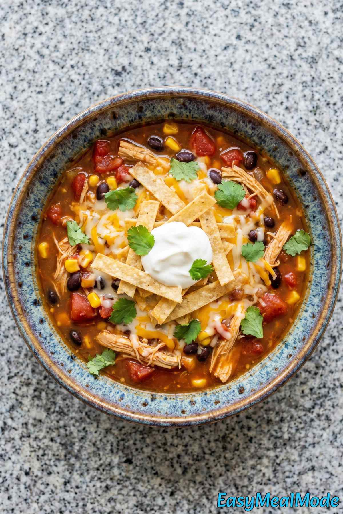 Comforting chicken enchilada soup slow cooker