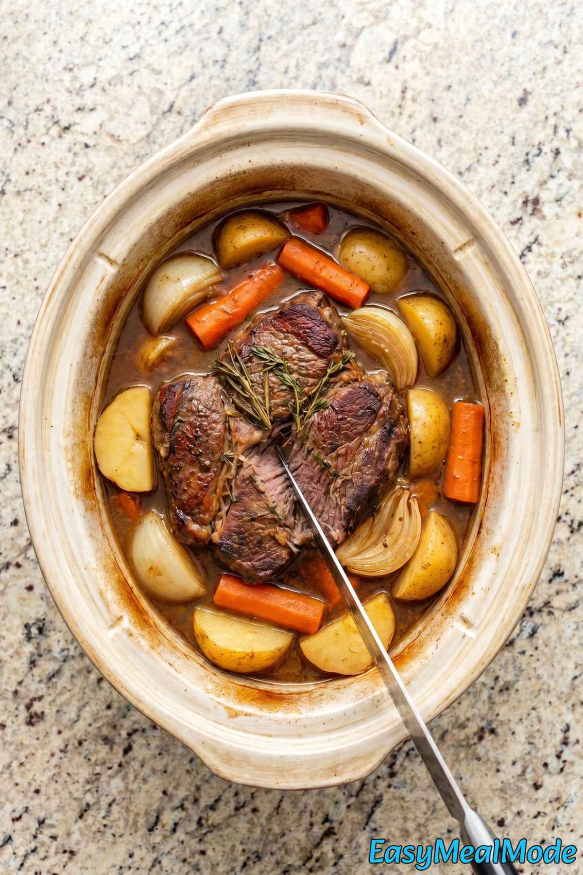 Juicy slow cooker classic pot roast