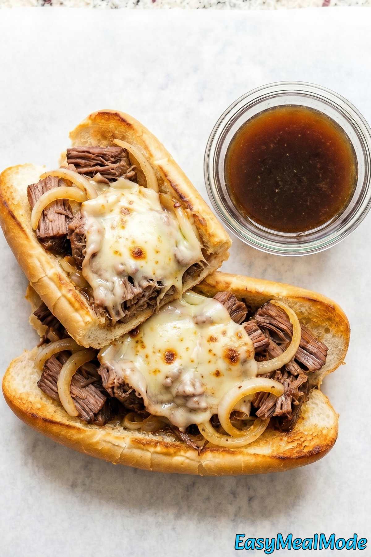 Classic slow cooker French dip sandwiches