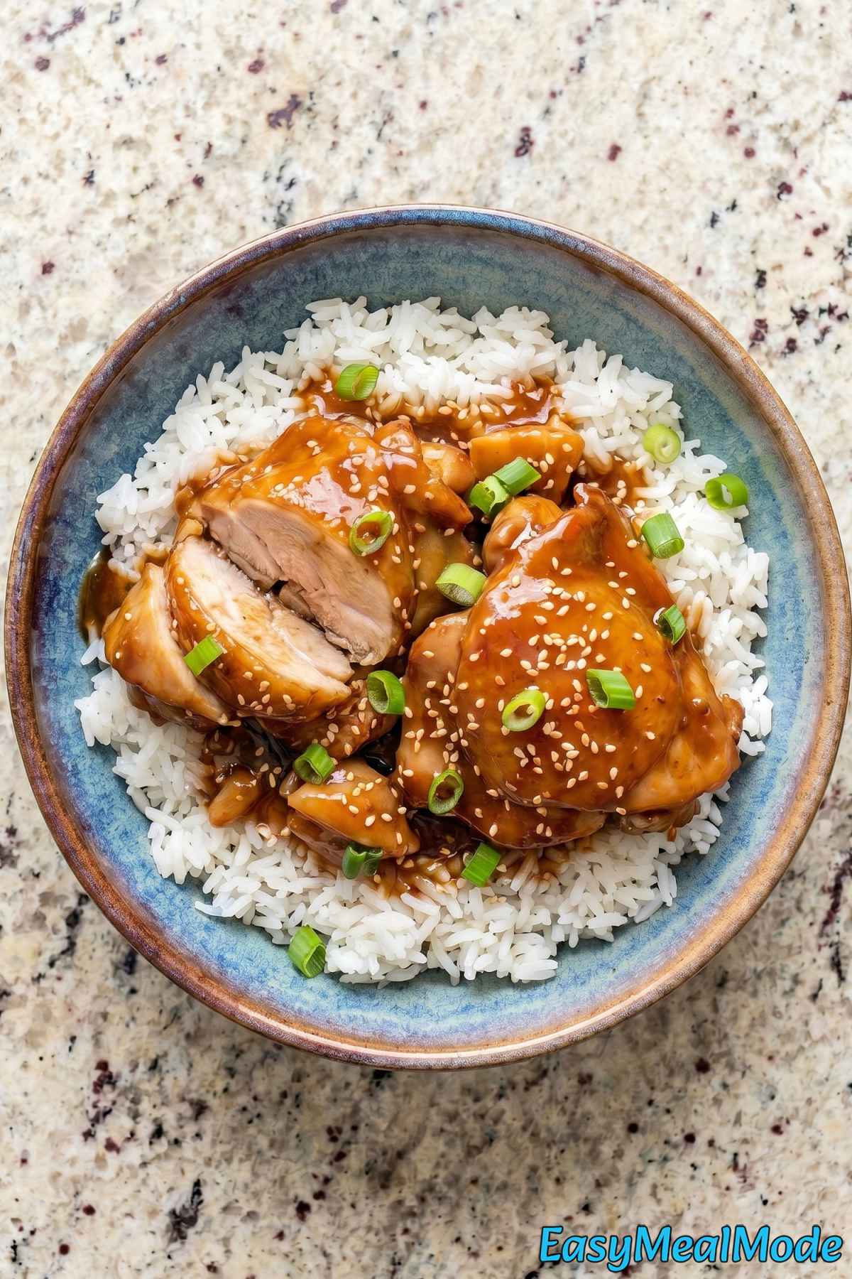 Savory slow cooker honey bourbon chicken