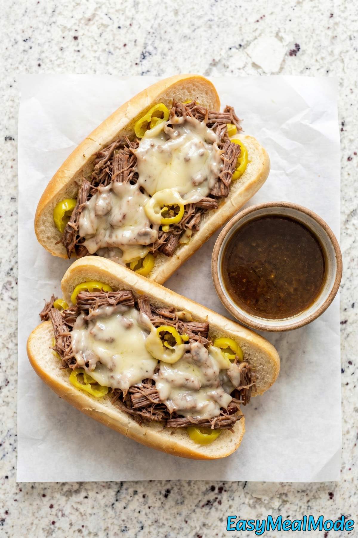 Easy slow cooker Italian beef sandwiches